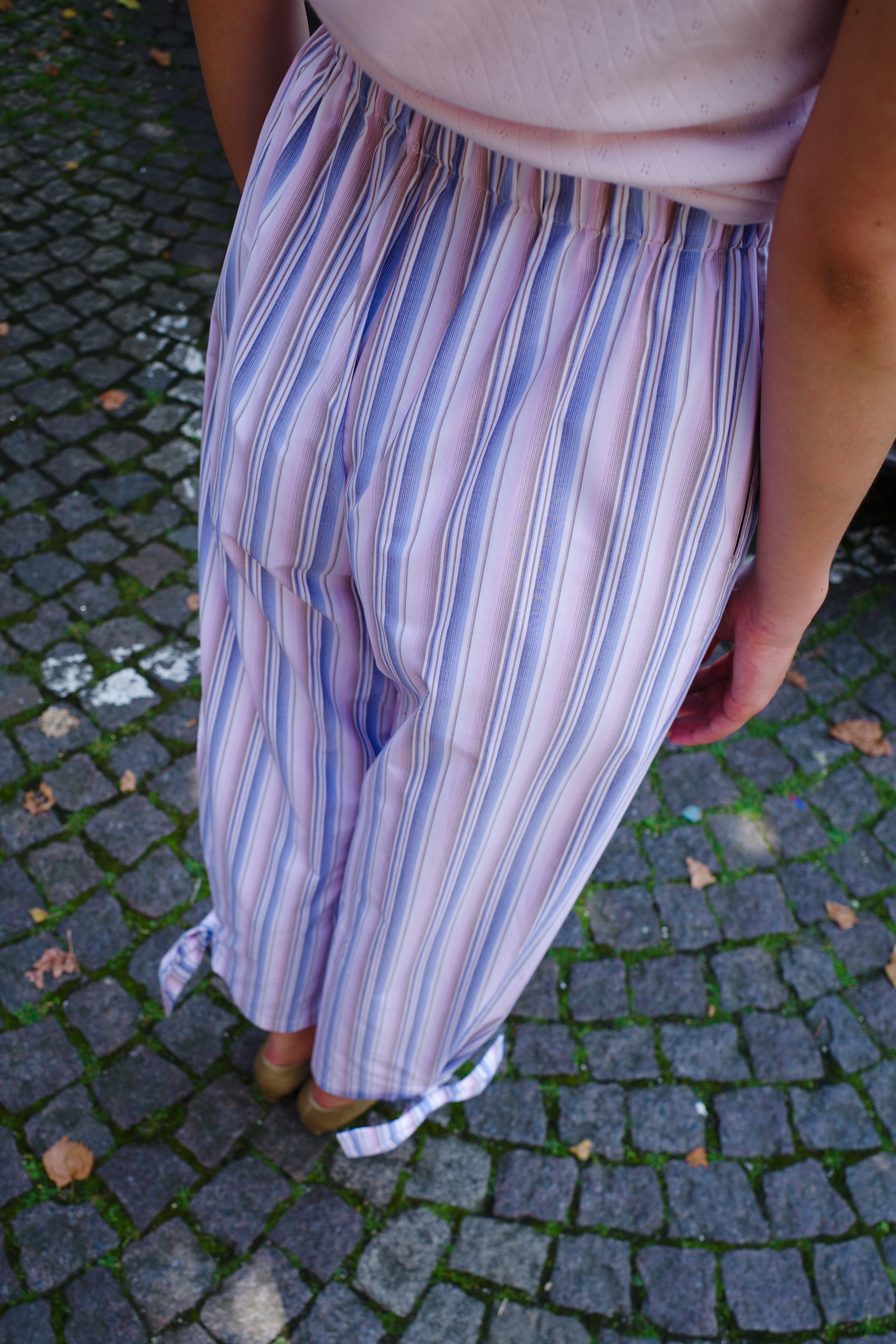 Coco Pants stripe cotton poplin
