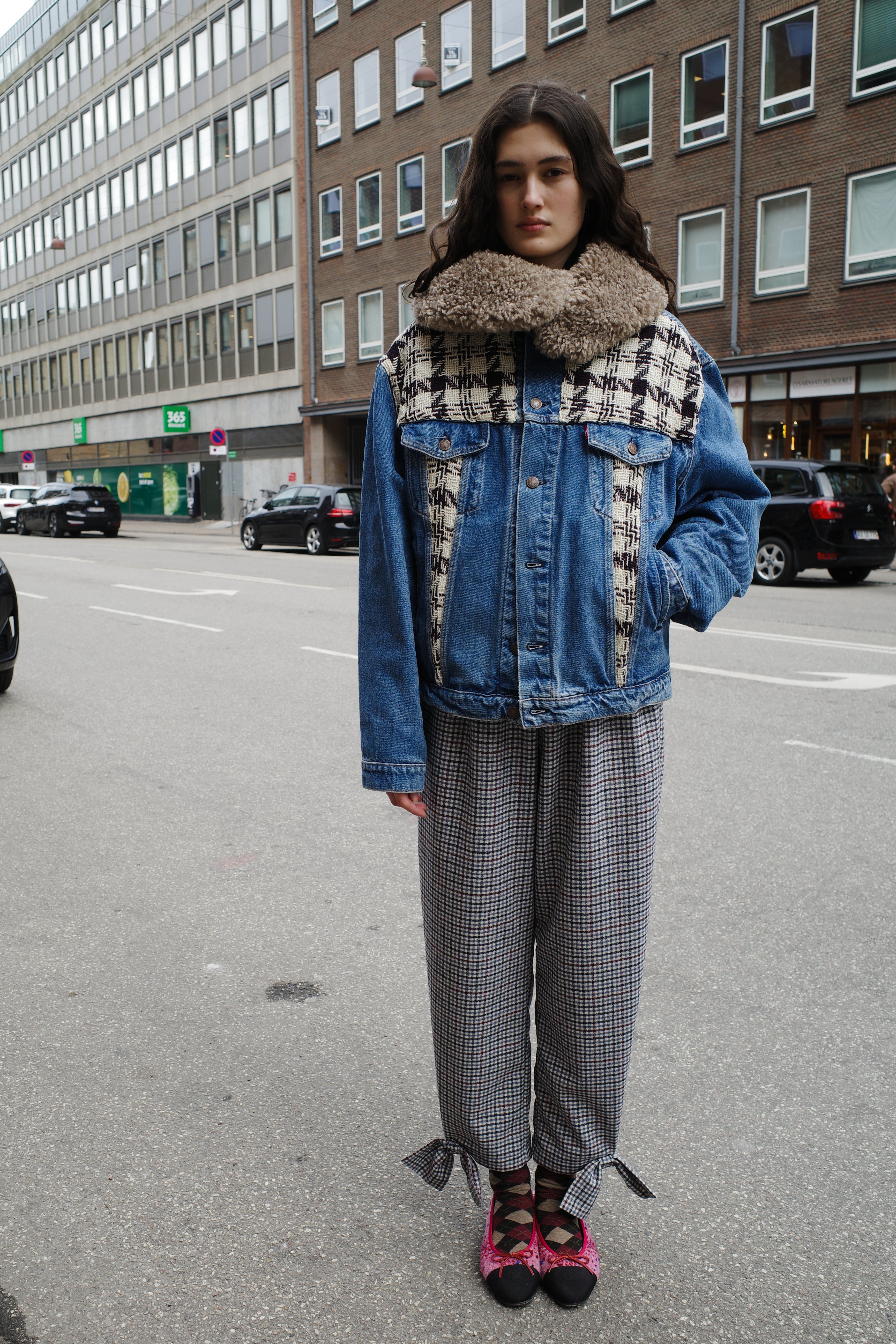 Upcycled Denim Jacket with deadstock Chanel fabric