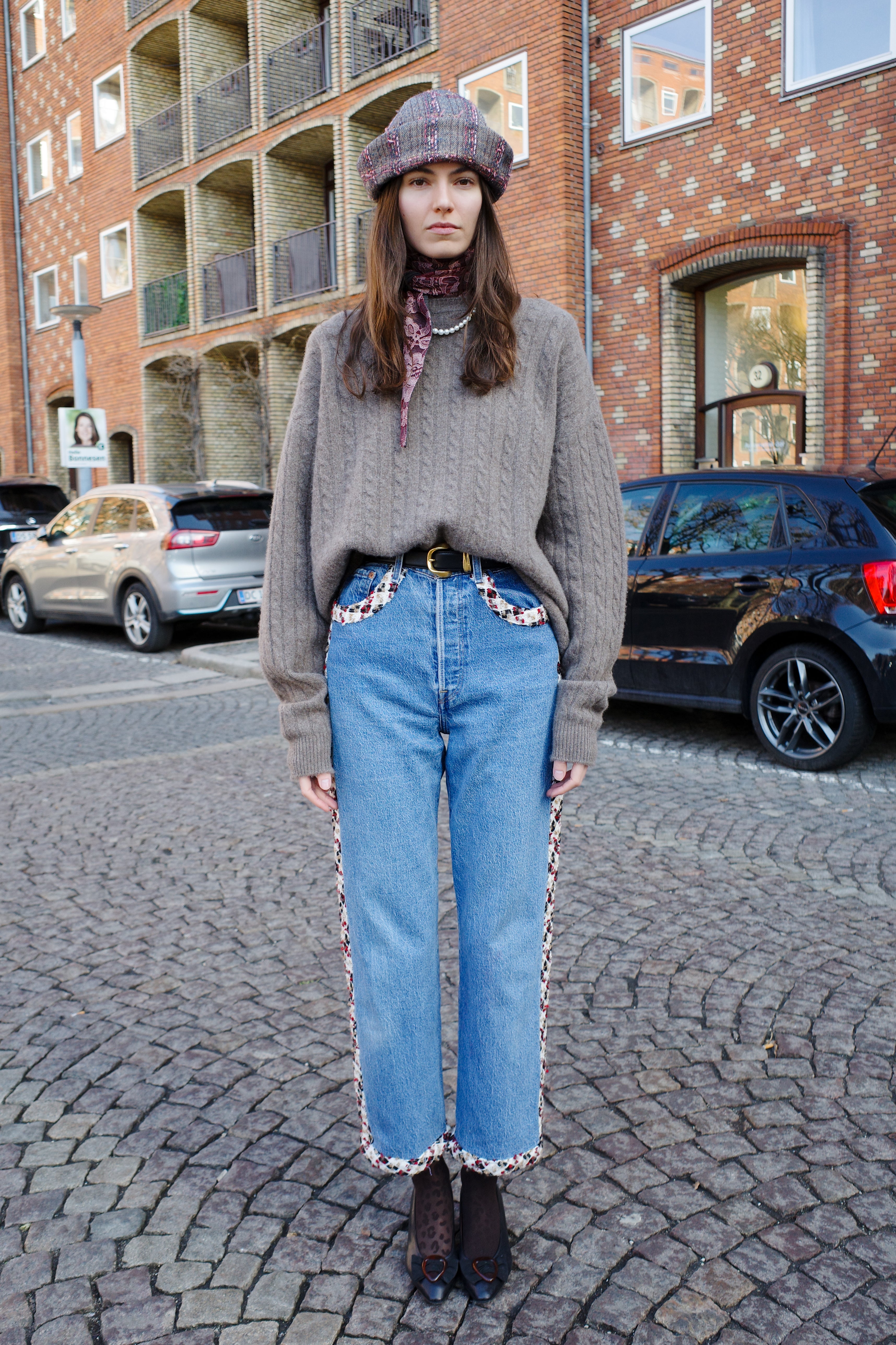 Upcycled denim jeans -  One of a kind