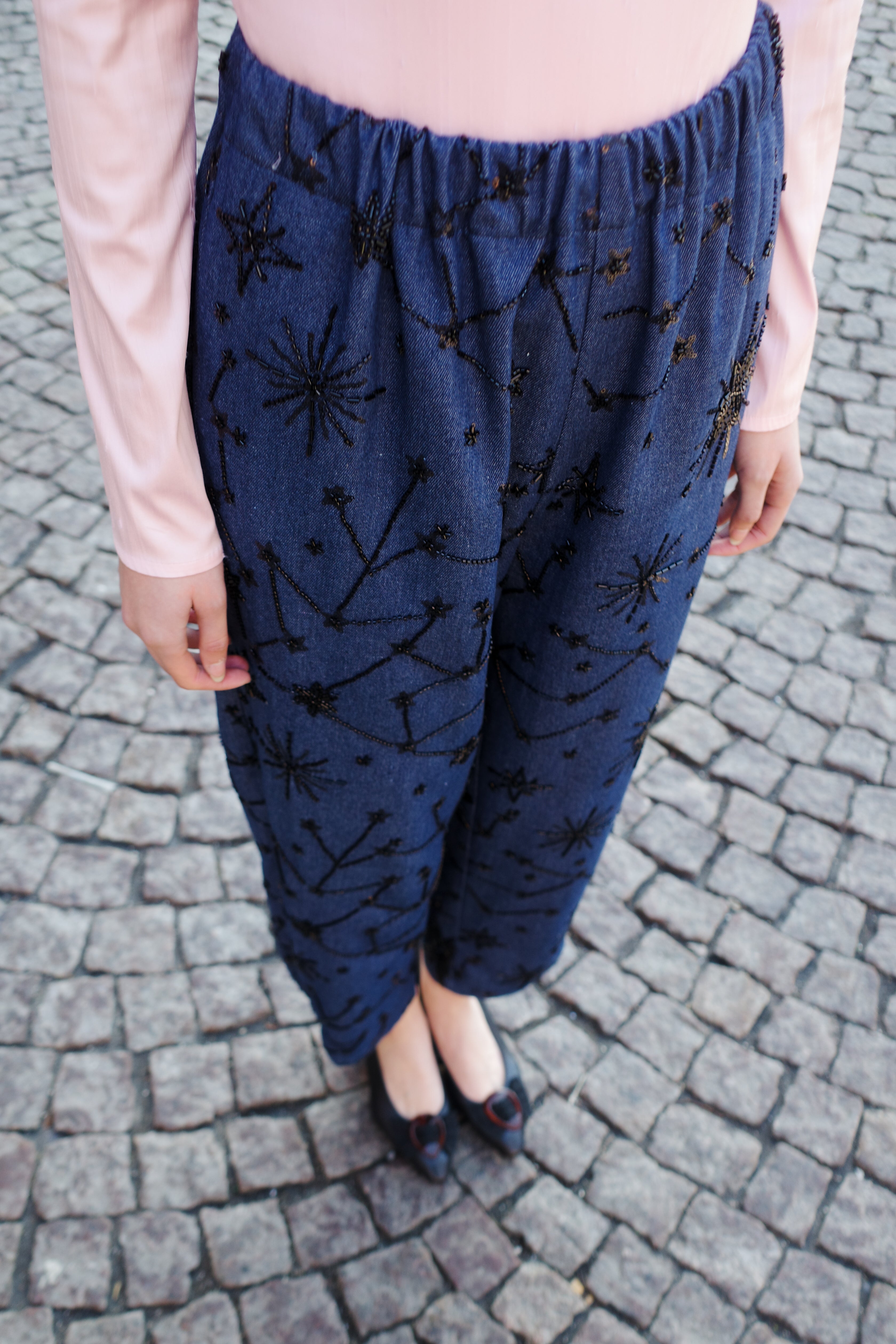 Coco pants - Denim sequins