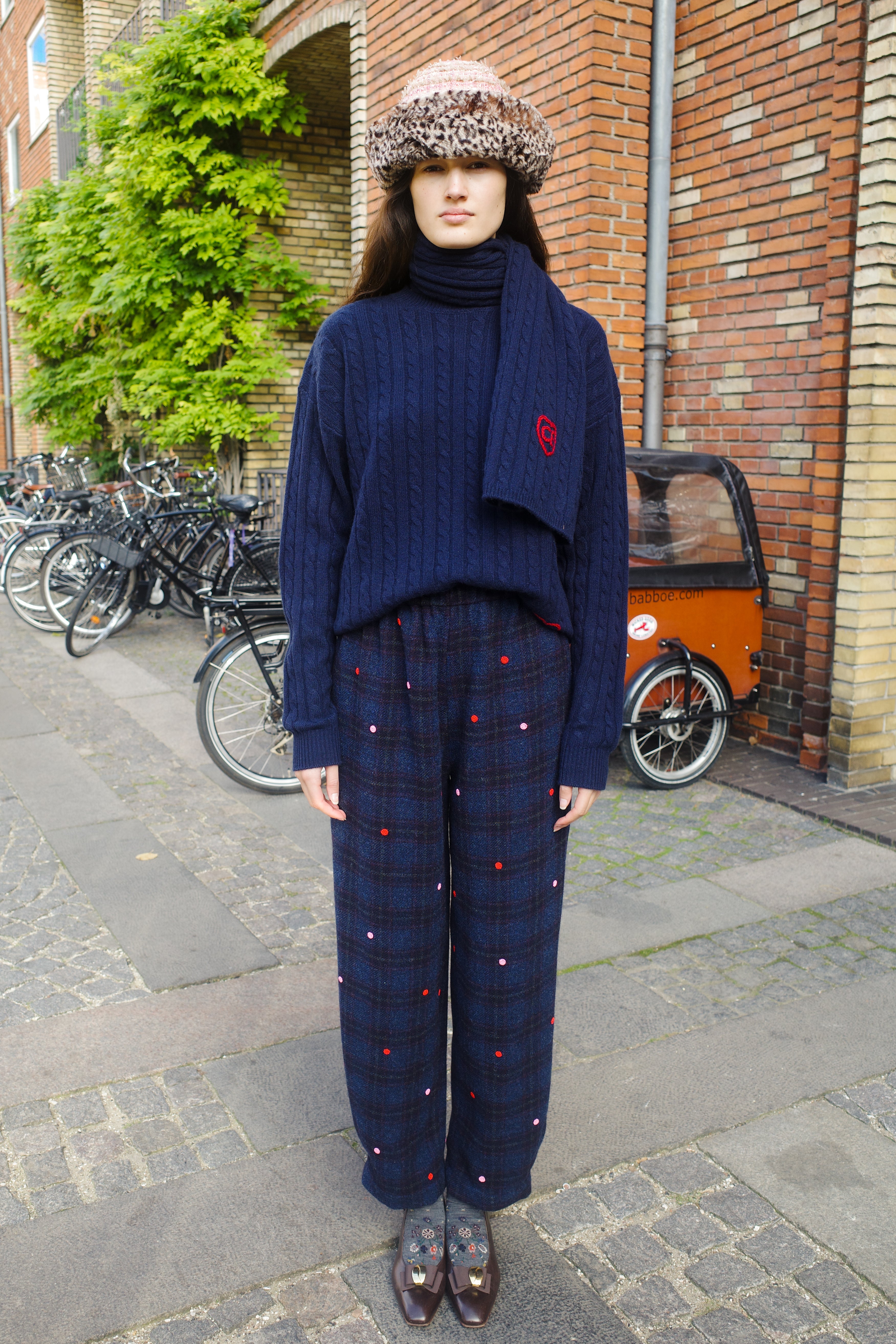 Coco pants - Wool dot embroidery