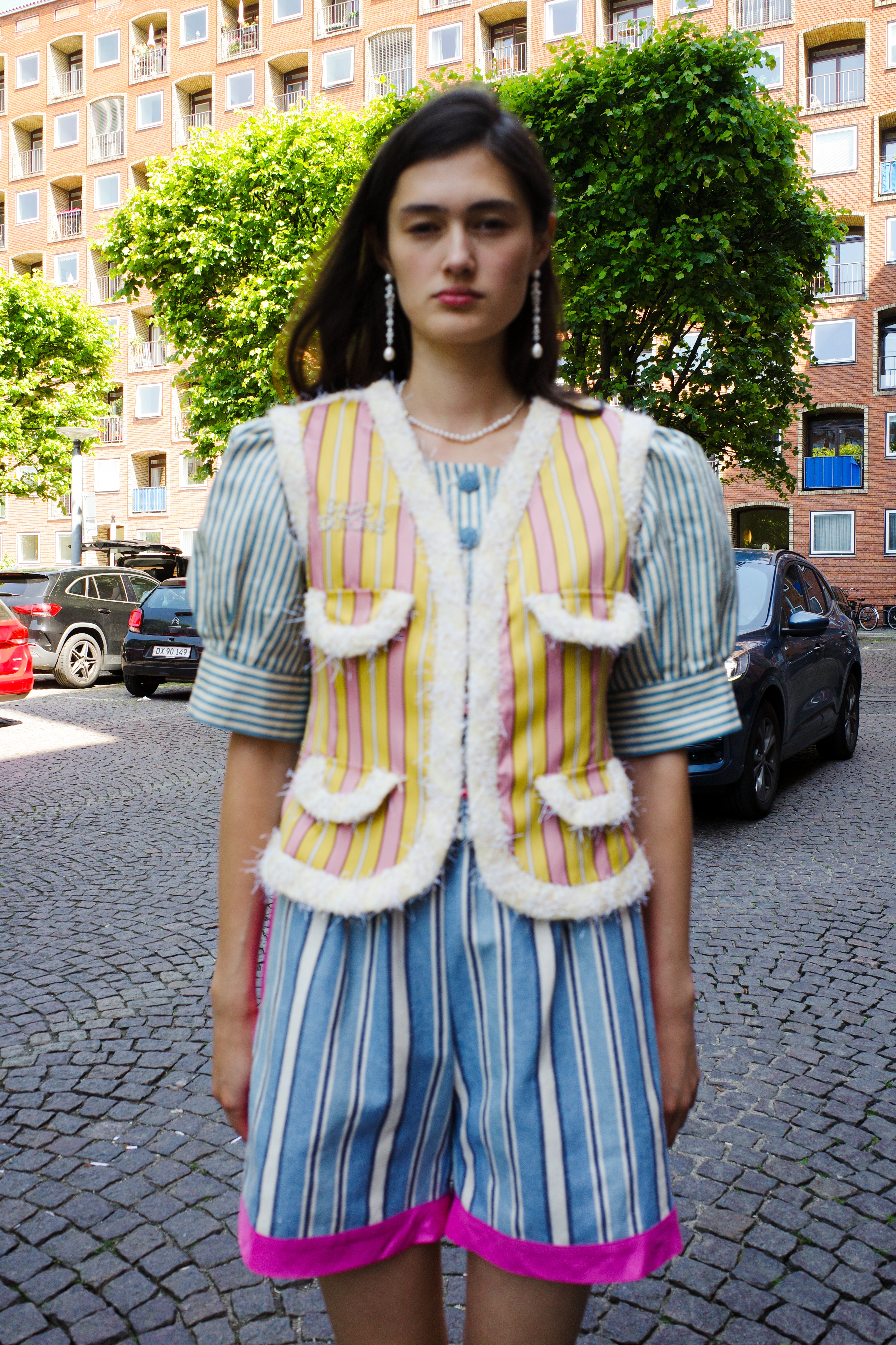 Tusnelda Vest Tapet Cafe Multi Stripes