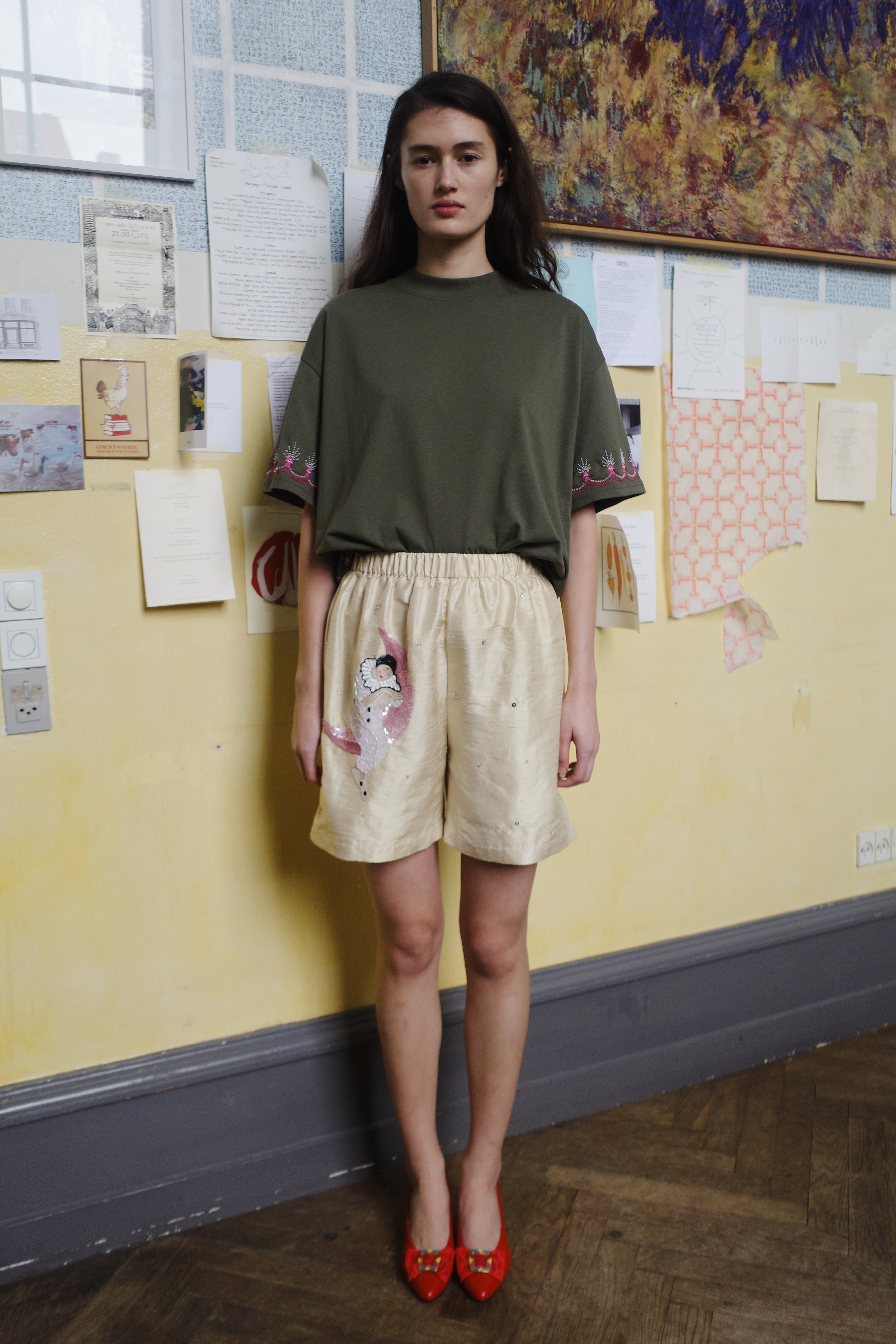 COCO SHORTS SILK WHITE - PJERROT ON MOON