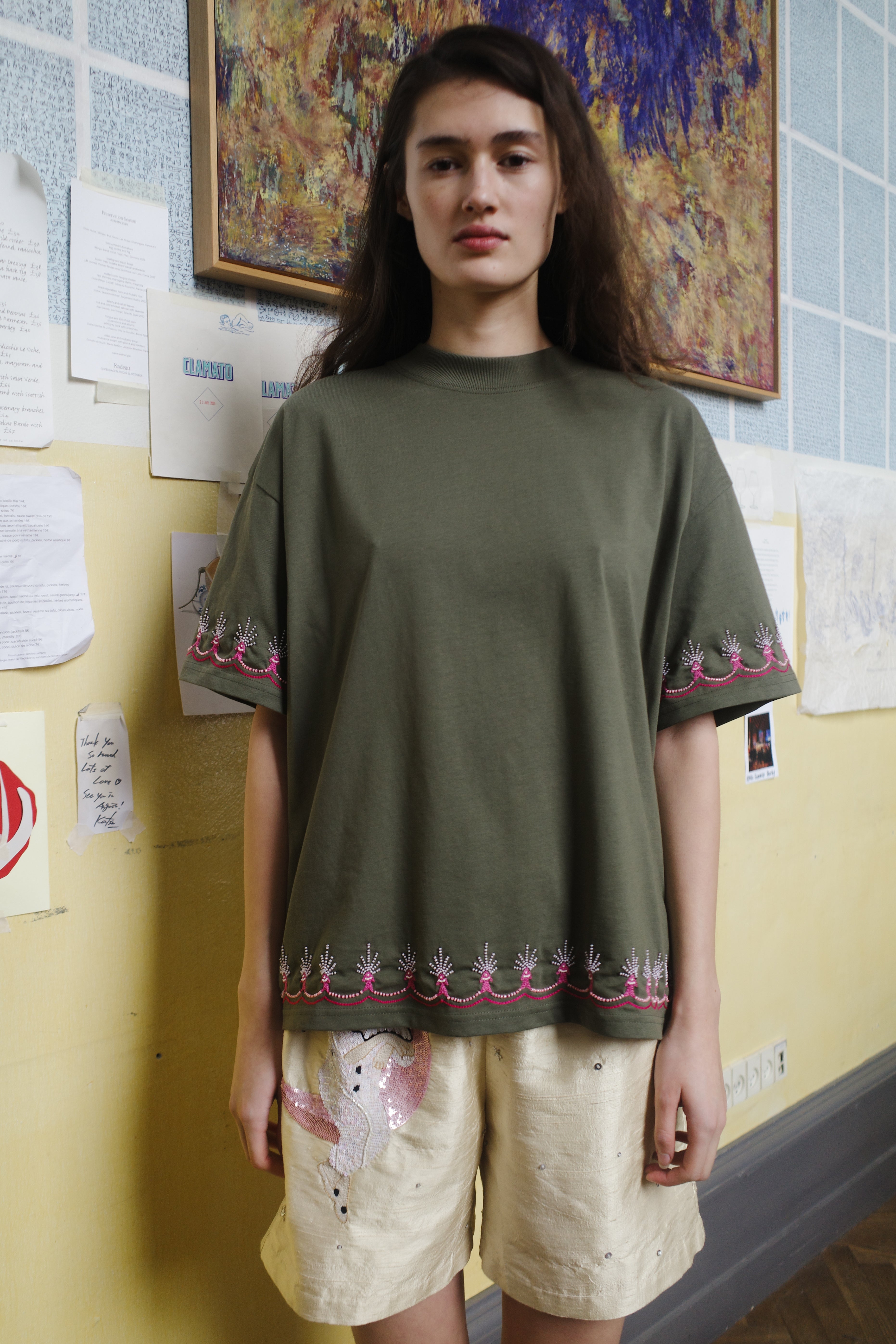 FREDDIE T-SHIRT COTTON OLIVE GREEN