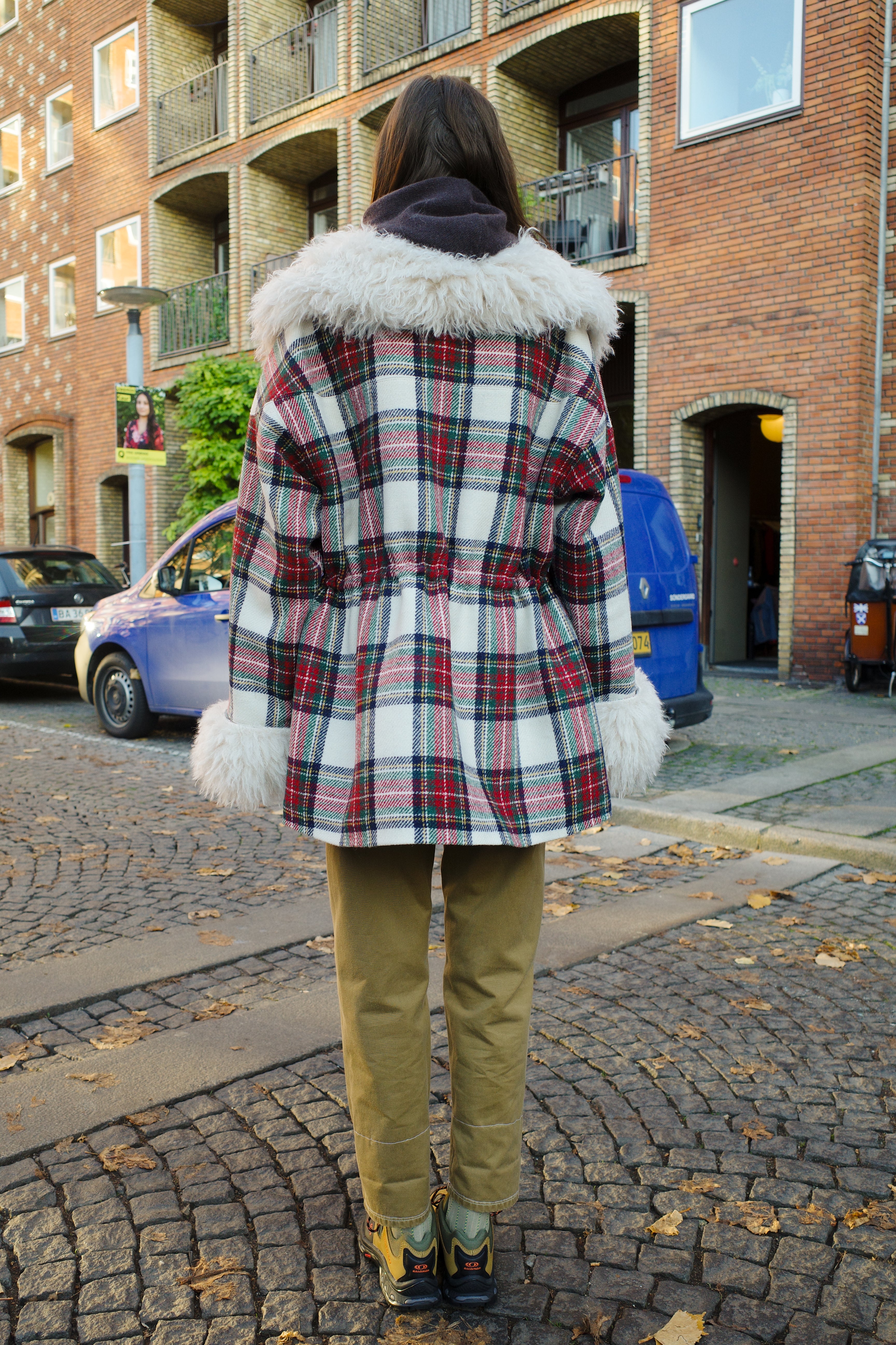 Connie Coat Harris Tweed Red Check