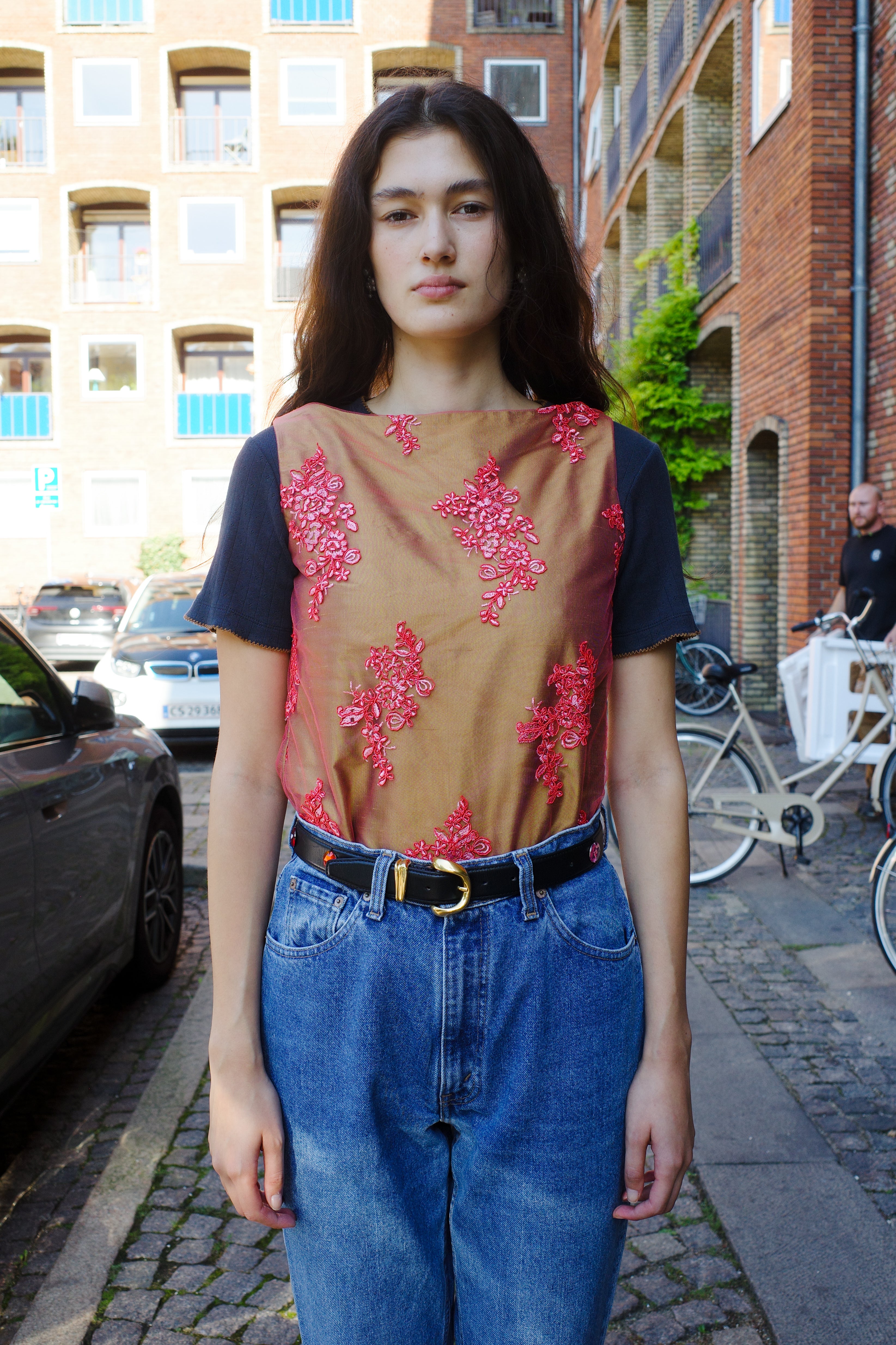 Coco Top silk taffeta and lace