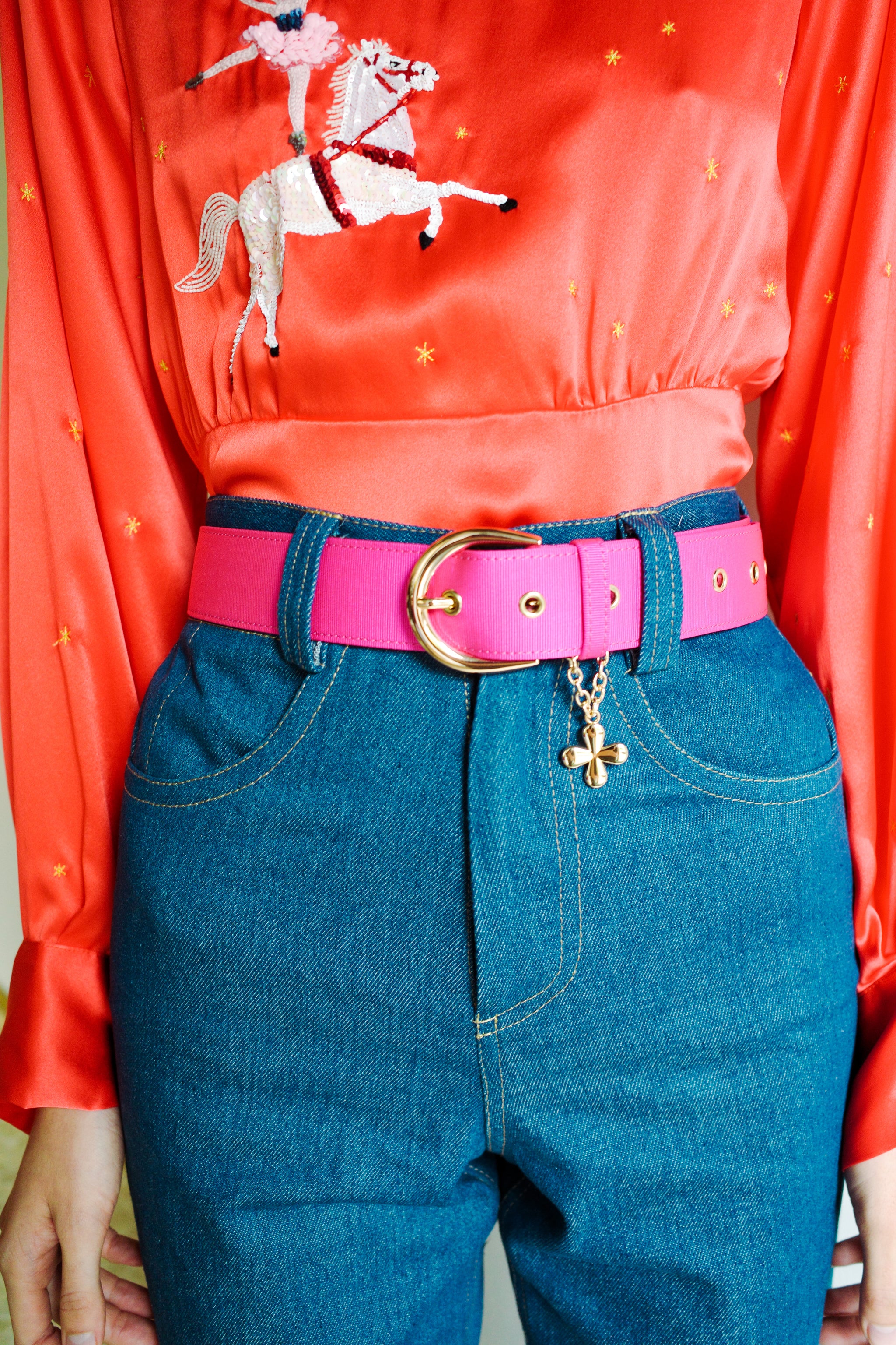 Caro Editions Snoopy Belt - Bright Pink