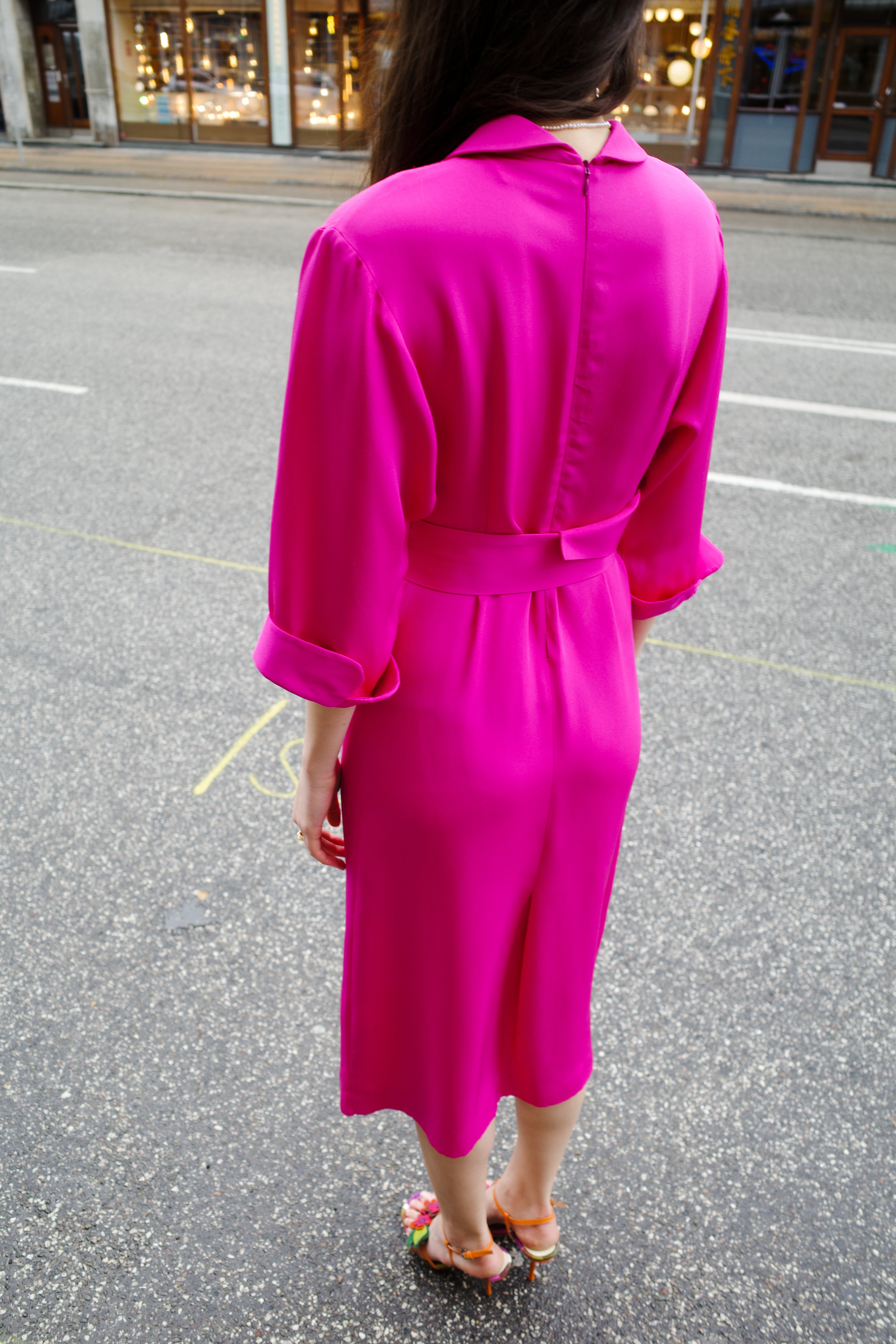 One of a kind dress  - pink silk