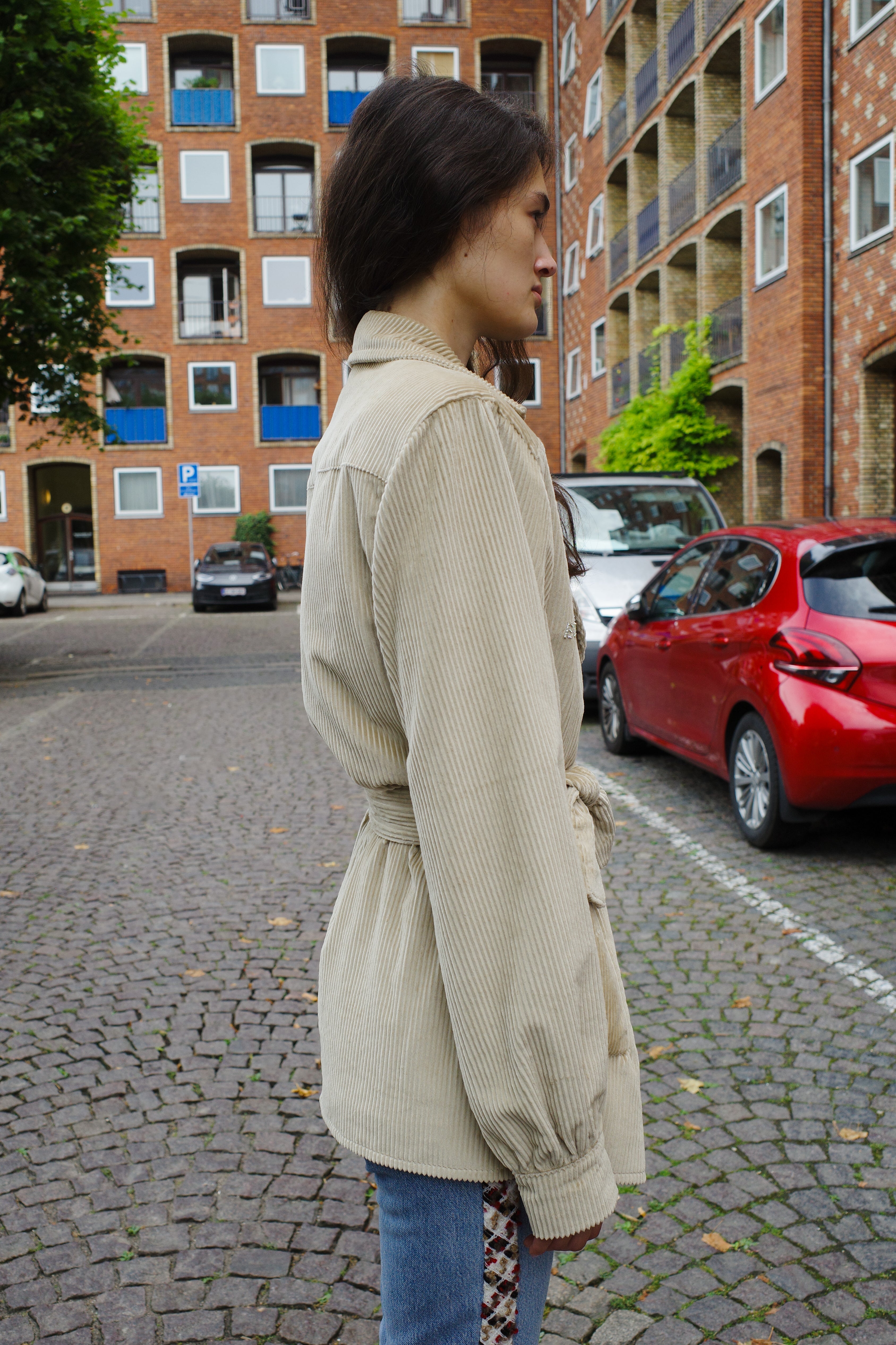 Corduroy Coco Jacket lemon embroidery