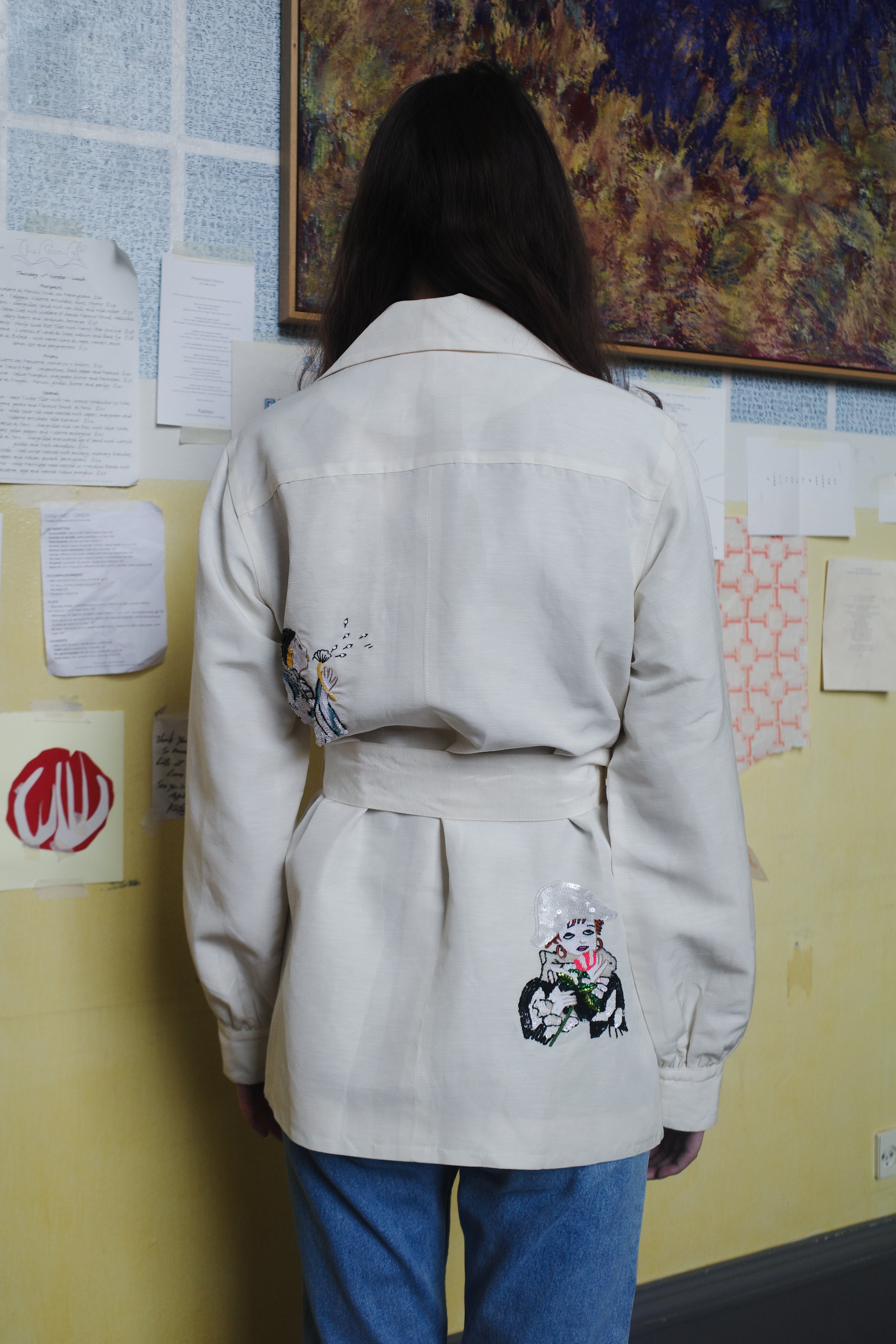 COCO JACKET MOIRE WHITE - CLOWNS