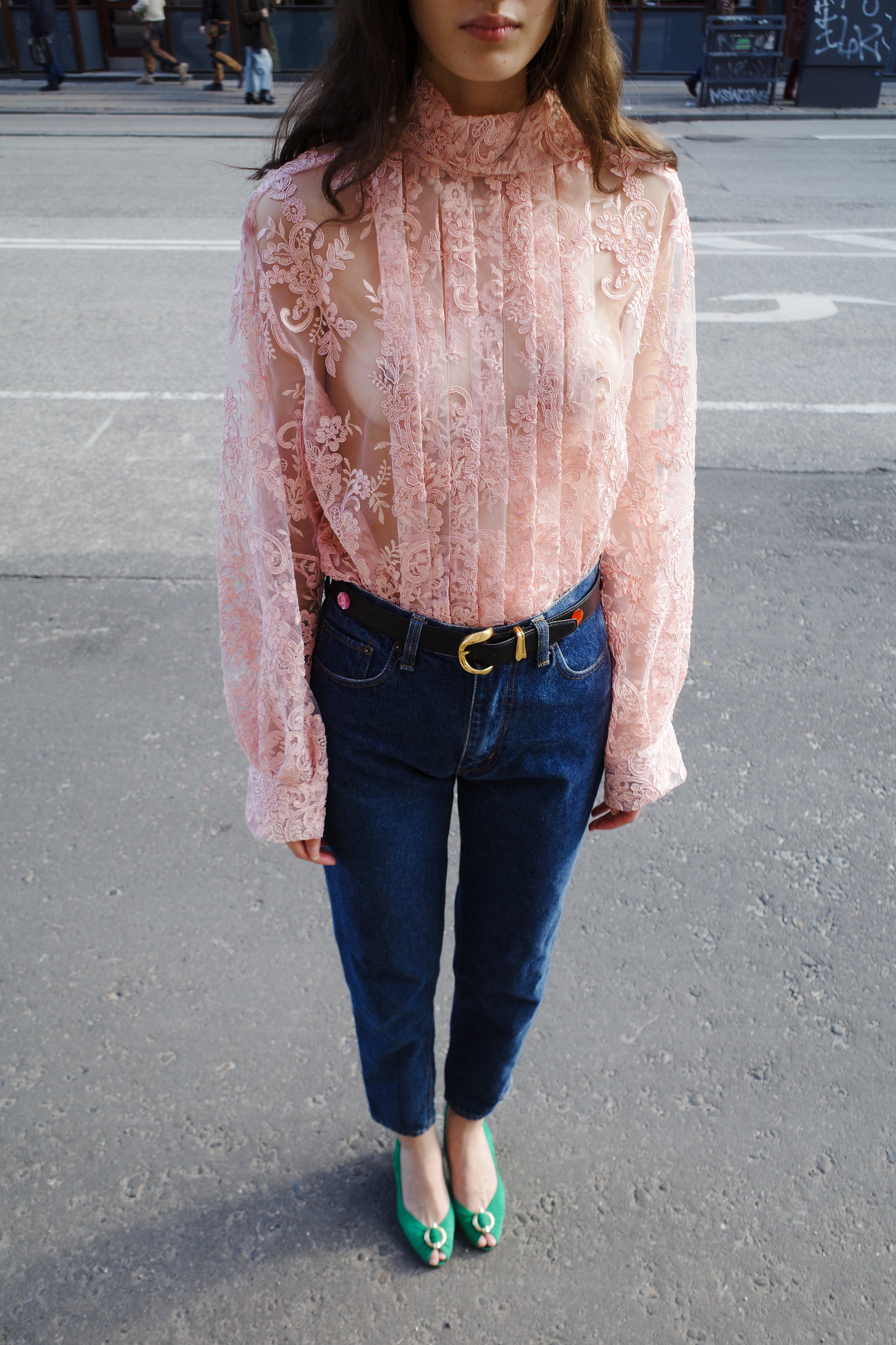 Pleated Maja Shirt - French Lace