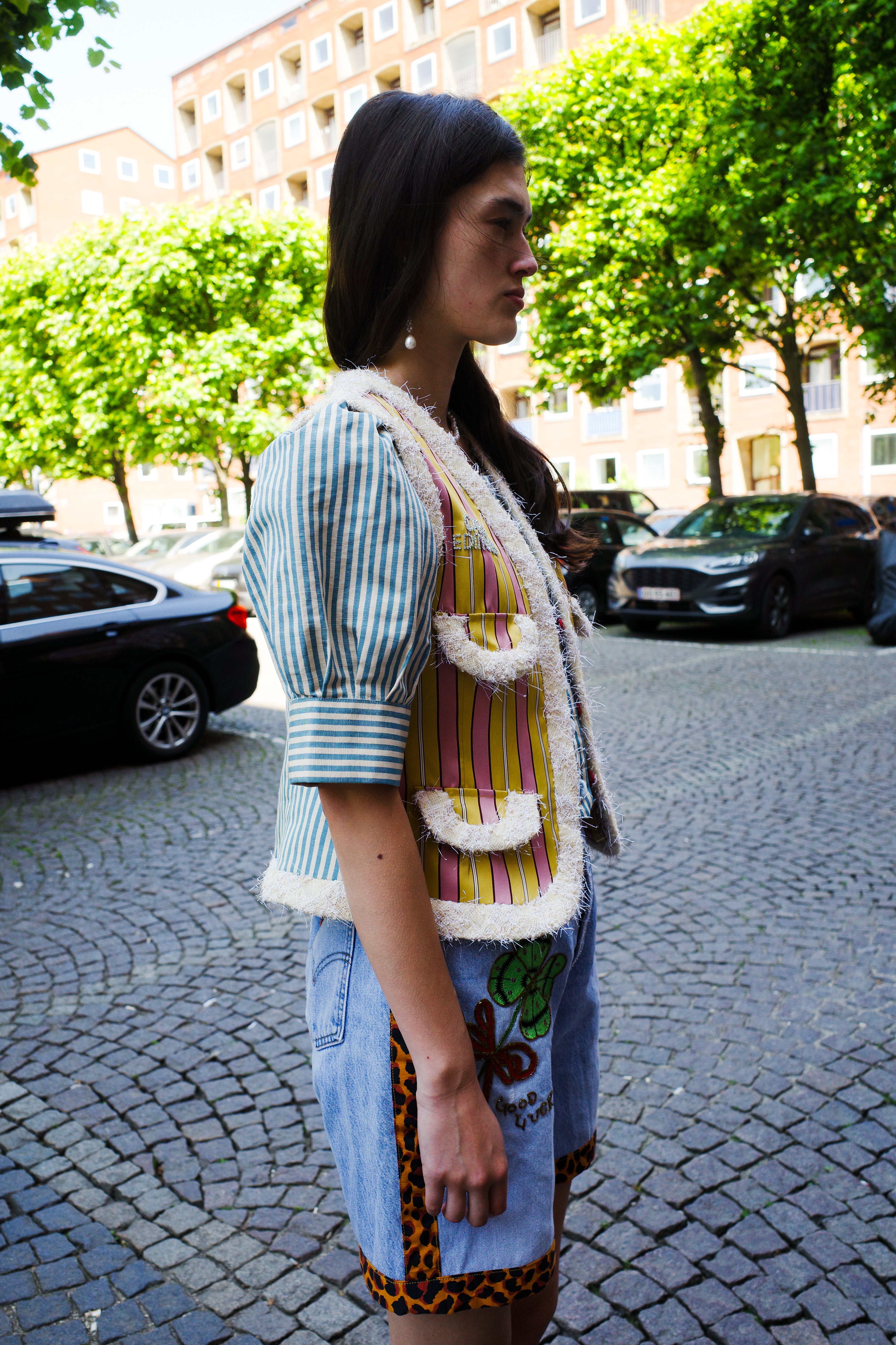 Tusnelda Vest Tapet Cafe Multi Stripes