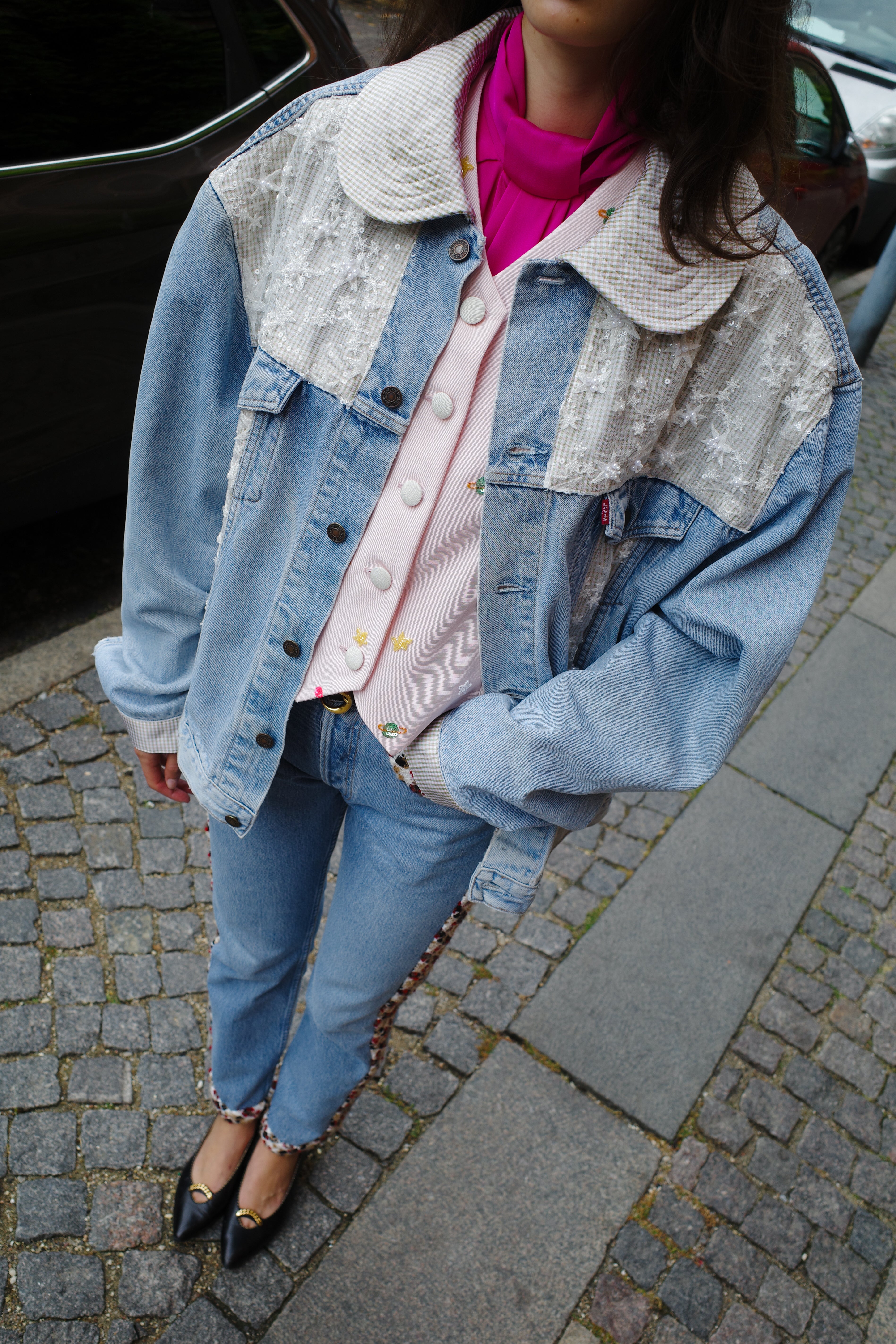 Upcycled Denim Jacket - One of a kind