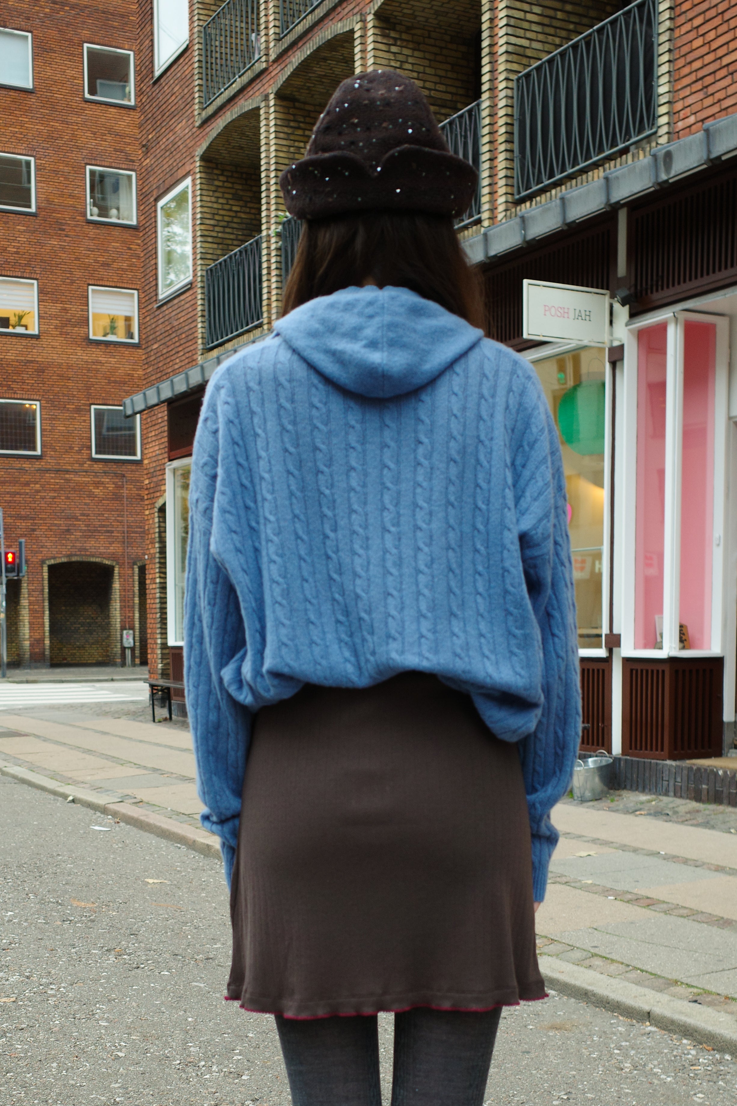 Caro Jersey Skirt - Dark Brown