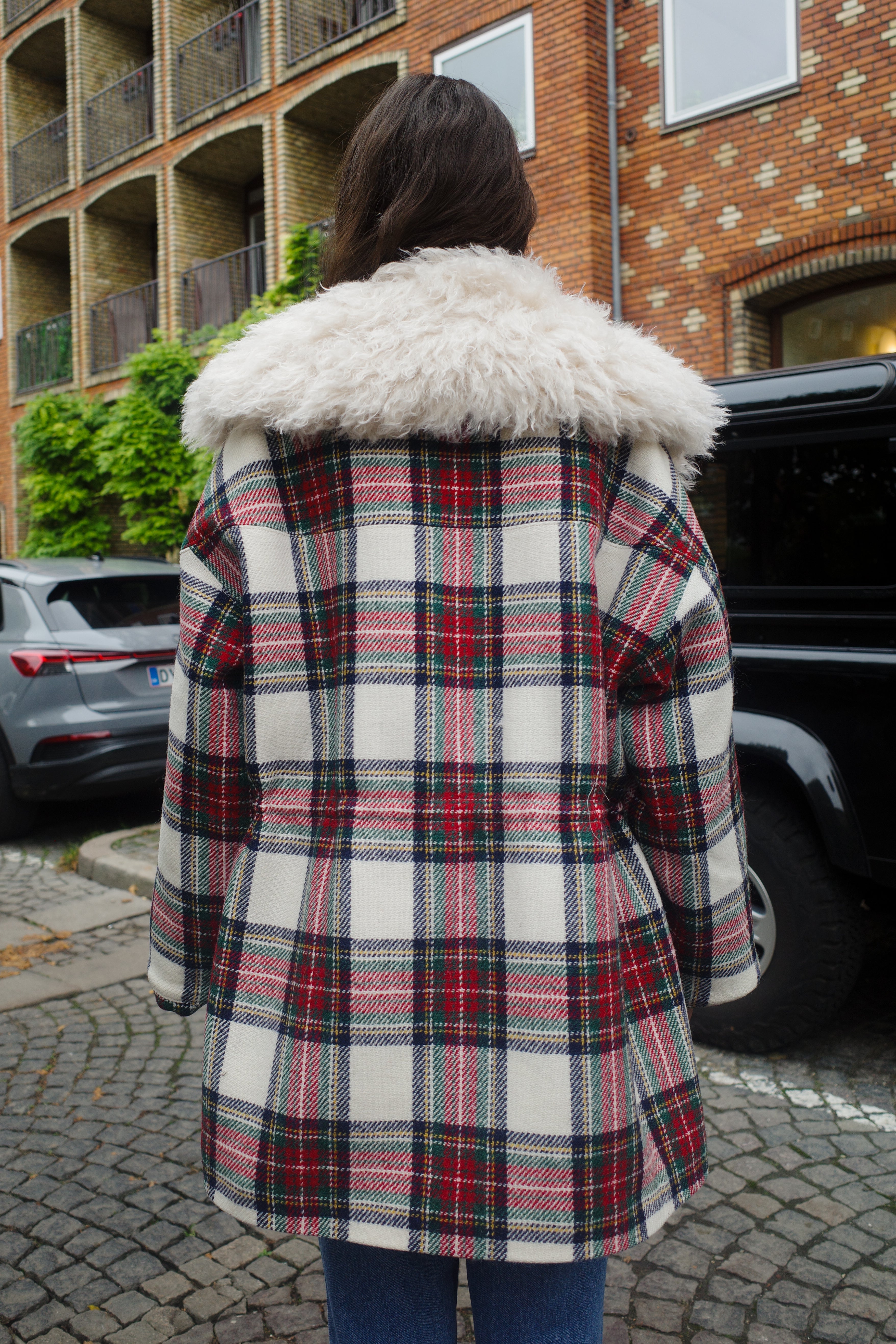 Connie Coat Harris Tweed Red Check