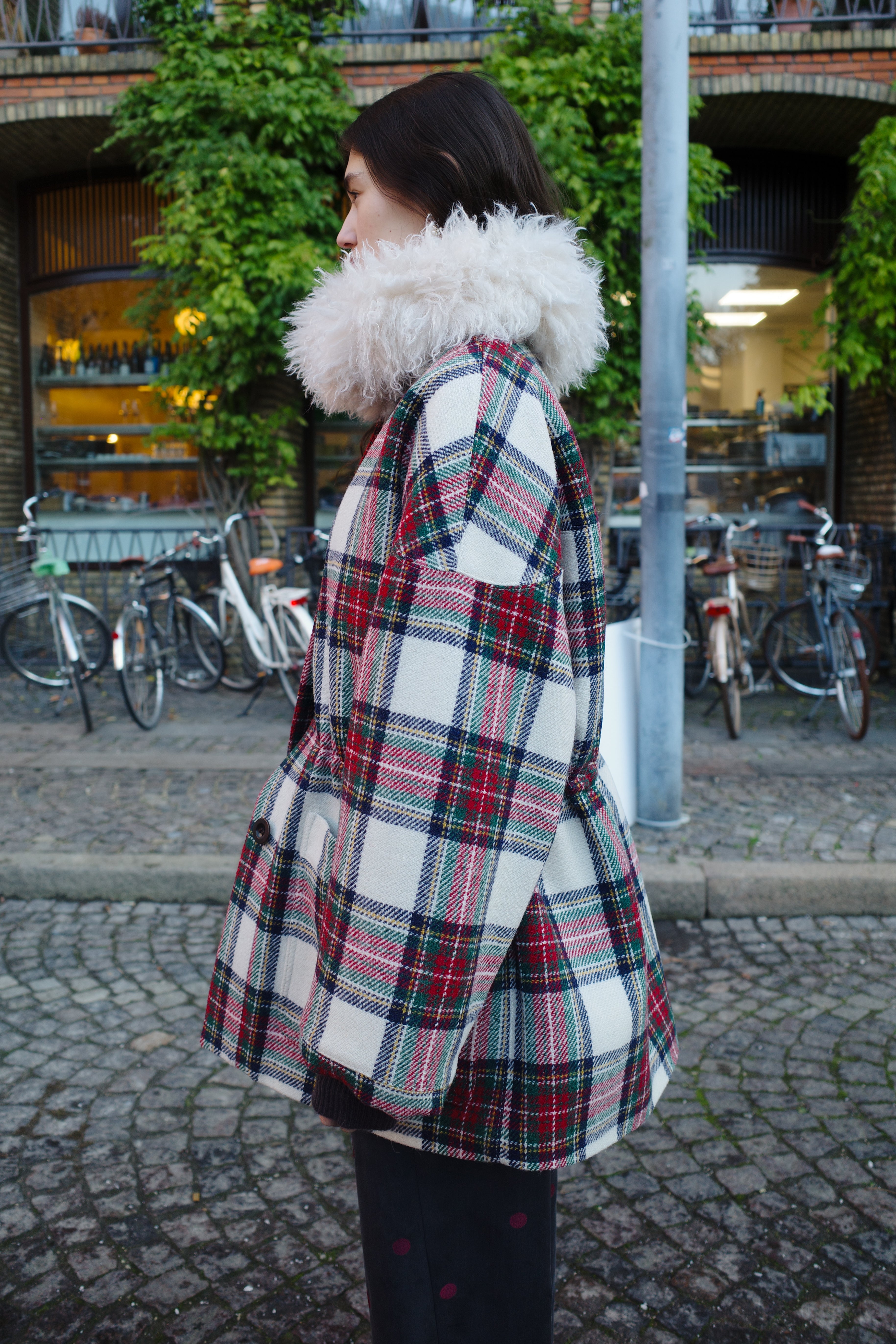 Connie Coat Harris Tweed Red Check