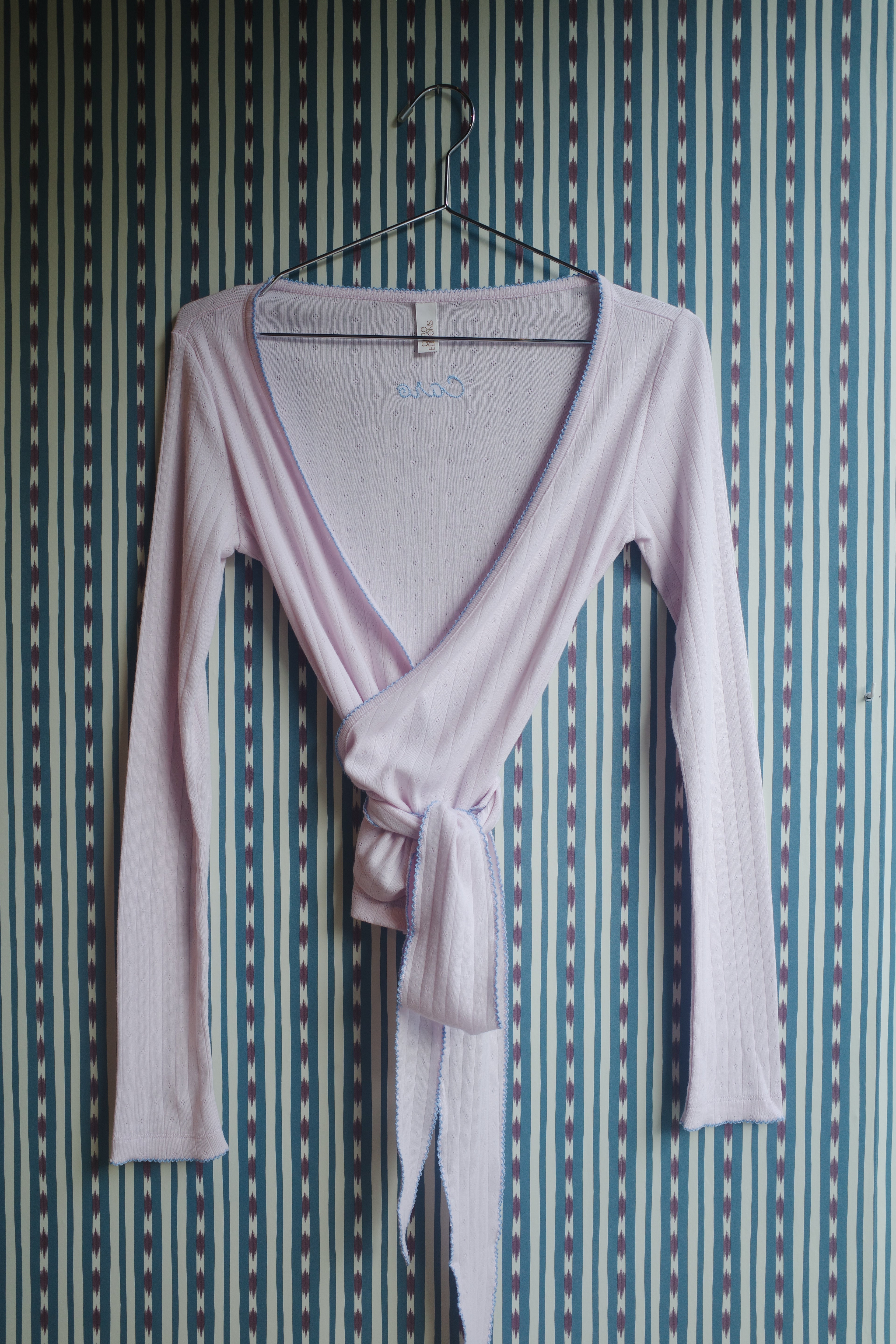 Caro Wrap Top - Pale Pink