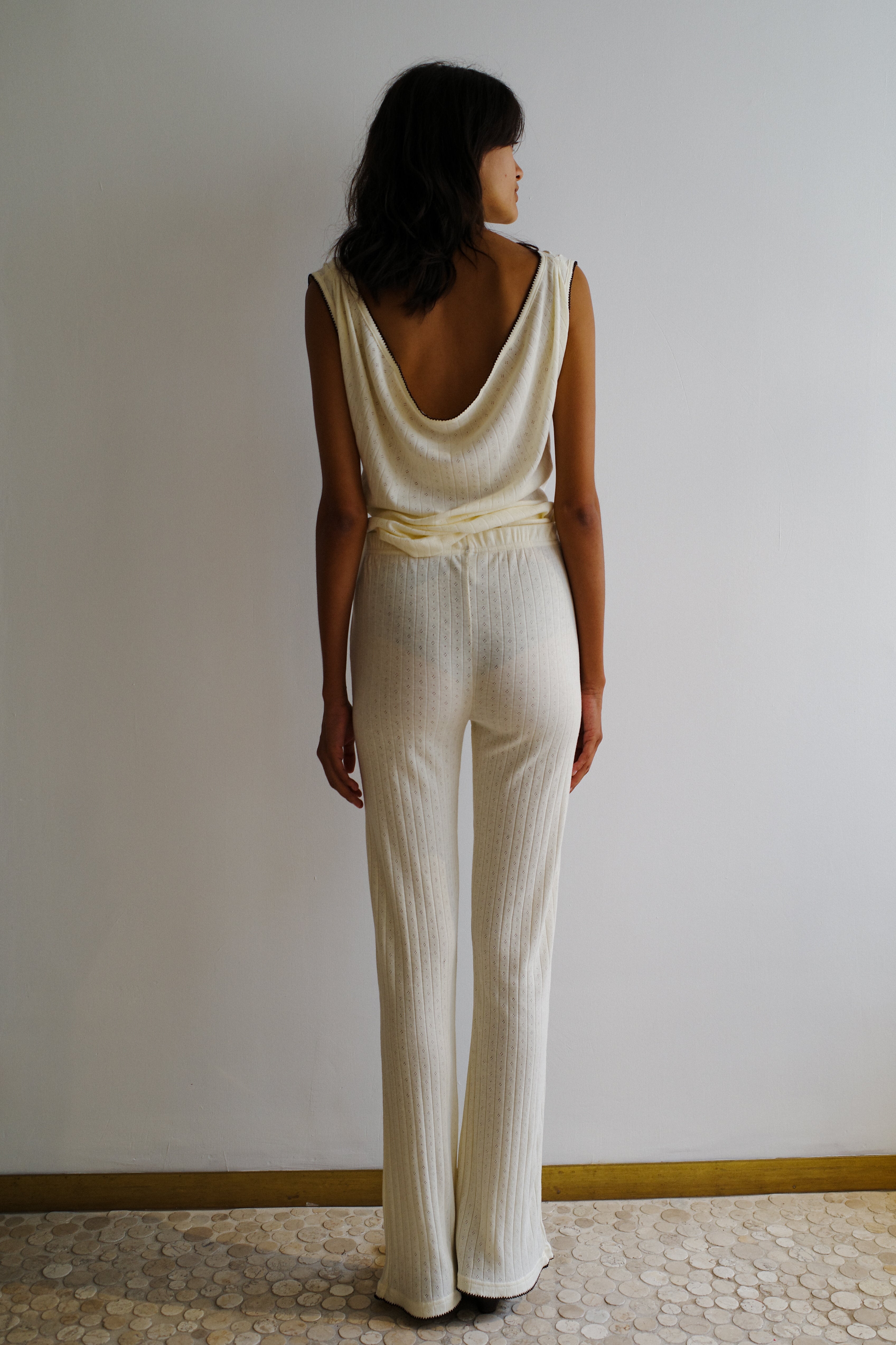 Alexa Jersey Top - Cream