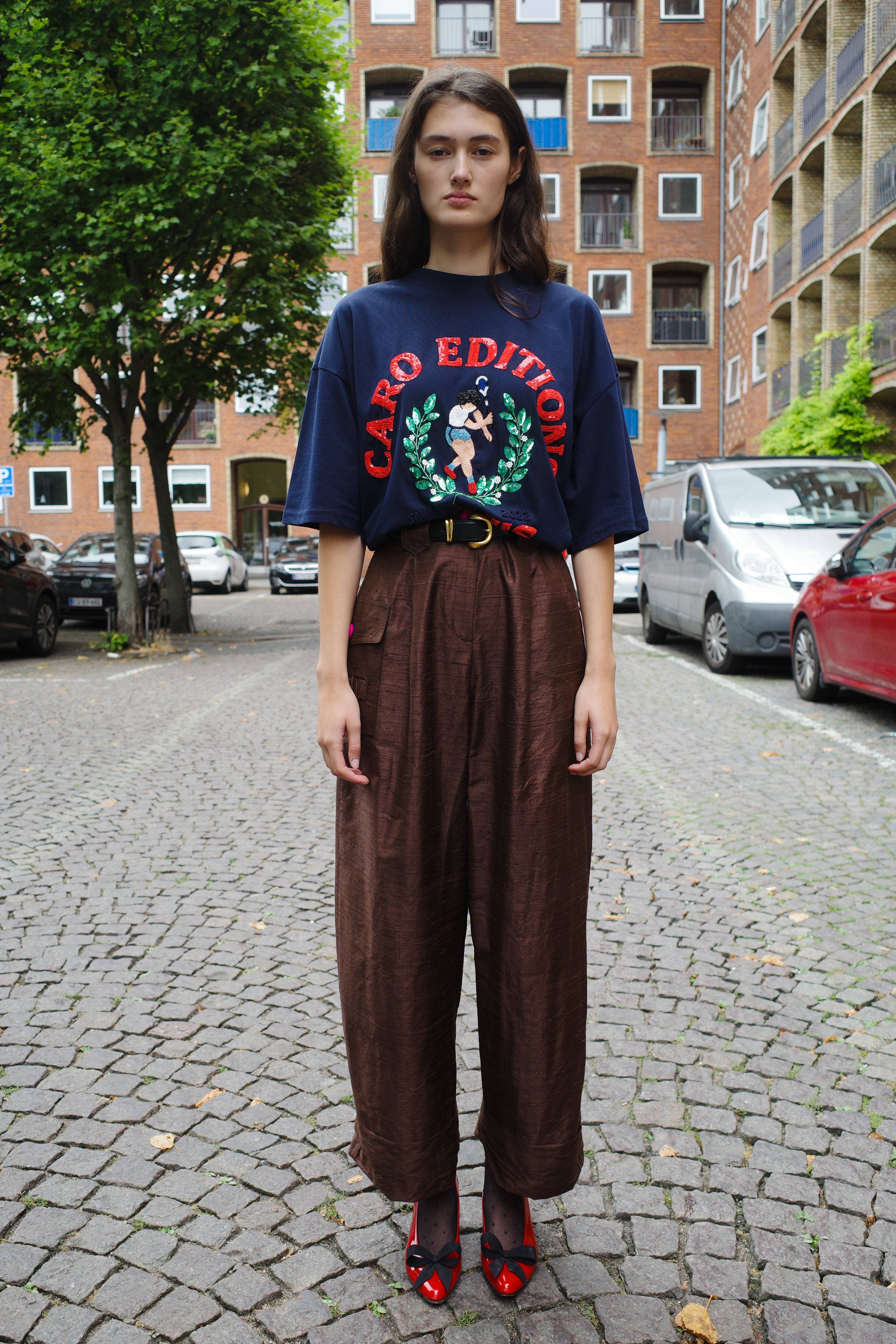 Beatrice Pants brown silk