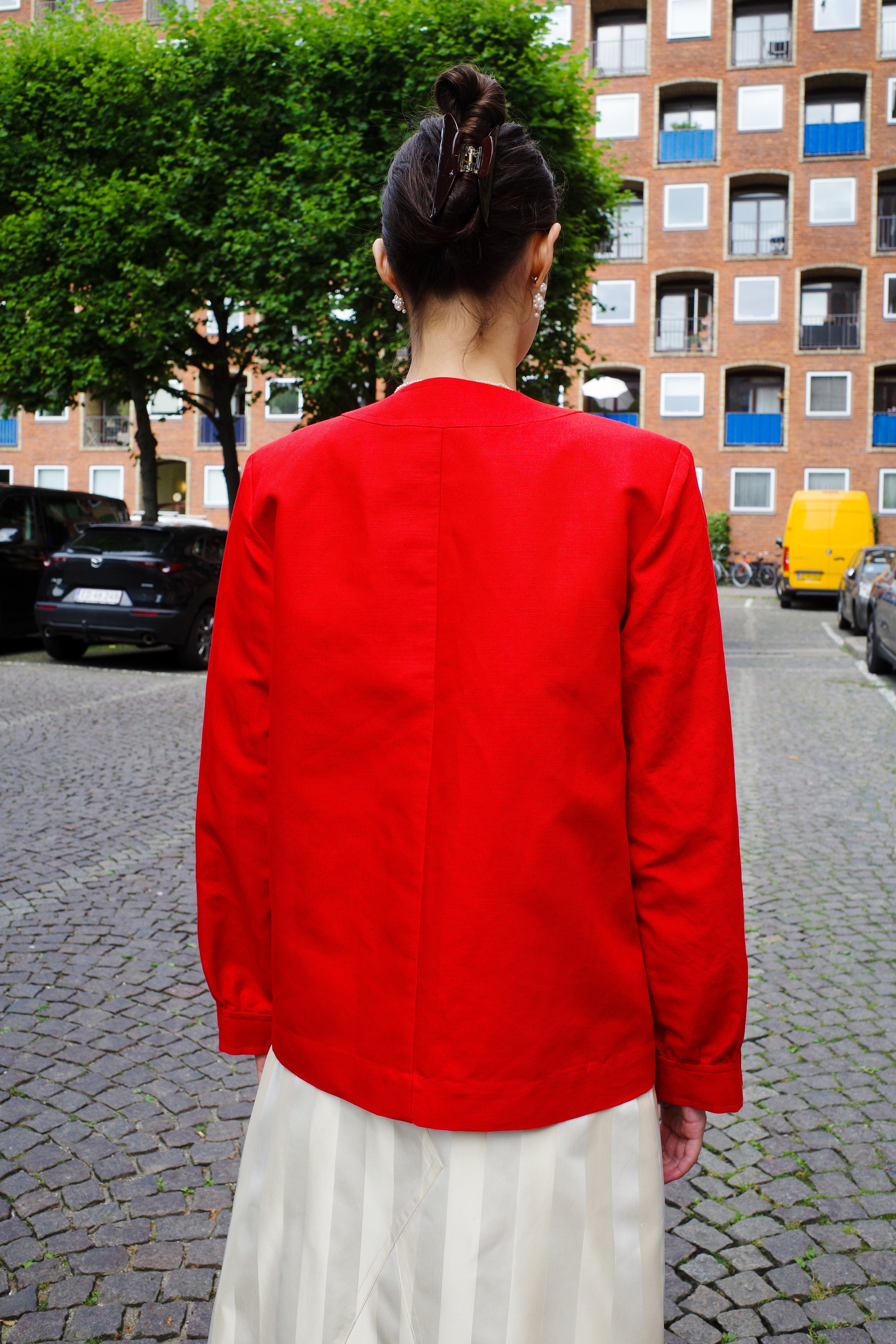 Iggy Jacket Linen Red