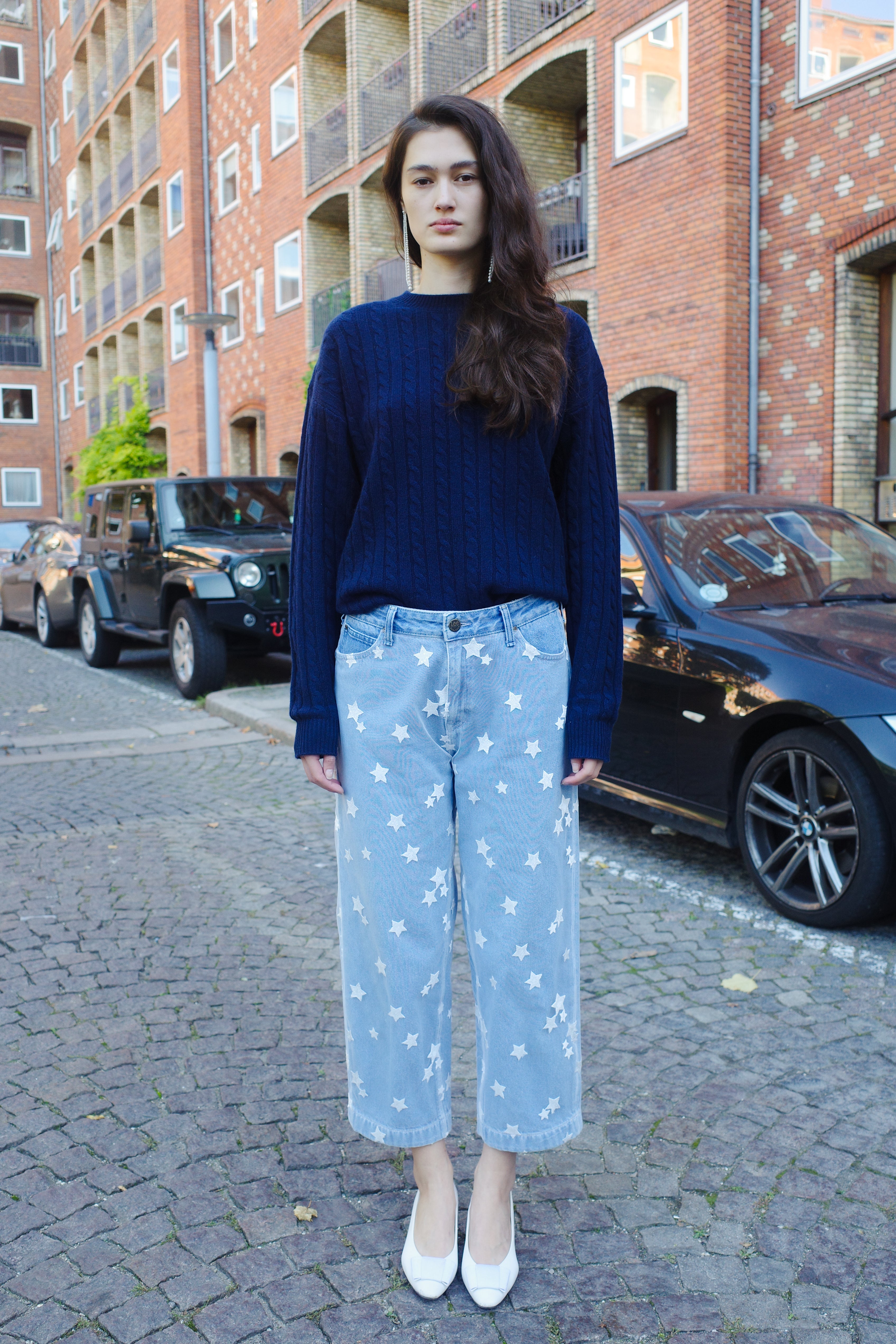 Upcycled denim jeans -  Star Tulle One of a kind
