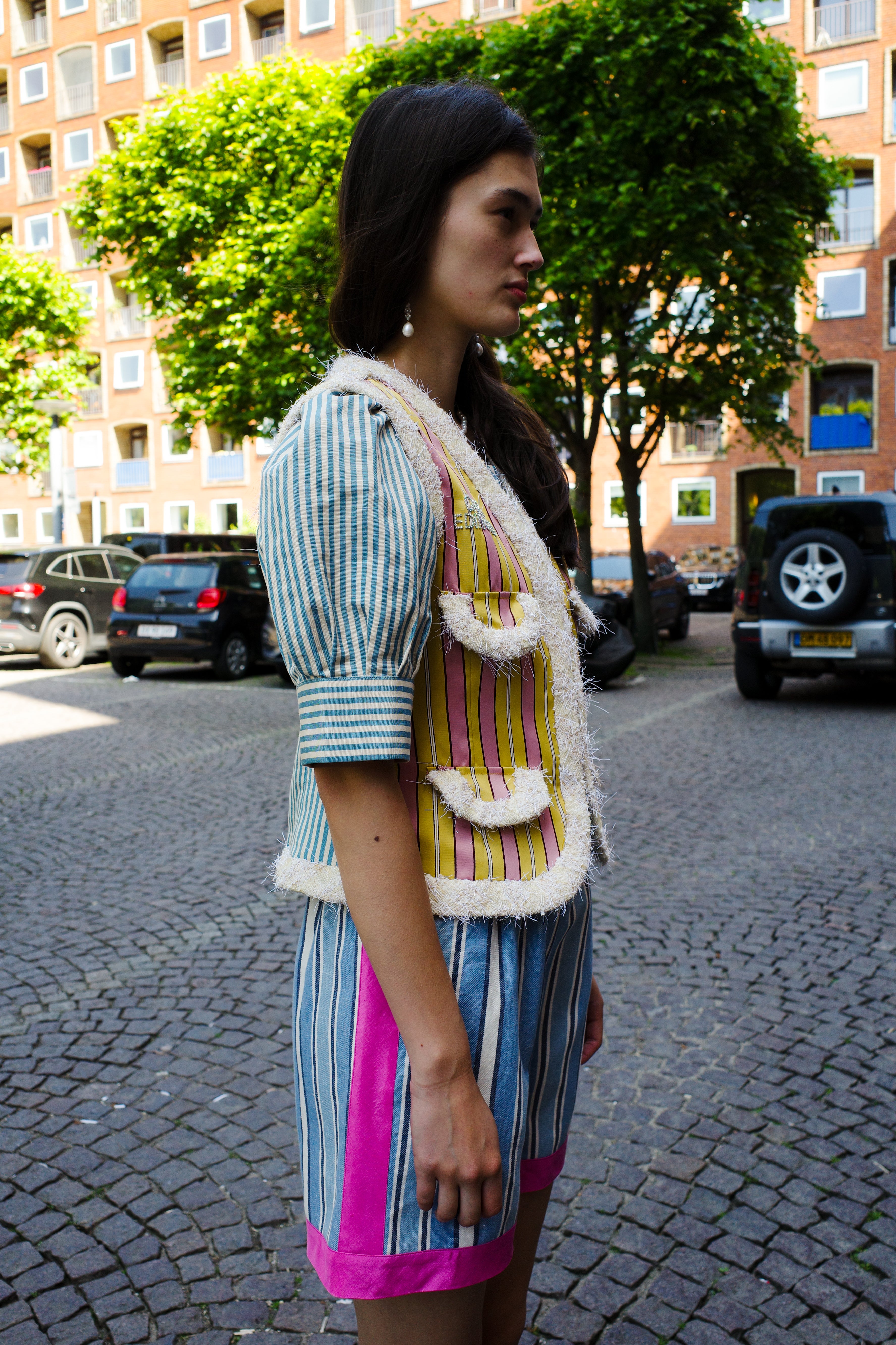 Tusnelda Vest Tapet Cafe Multi Stripes