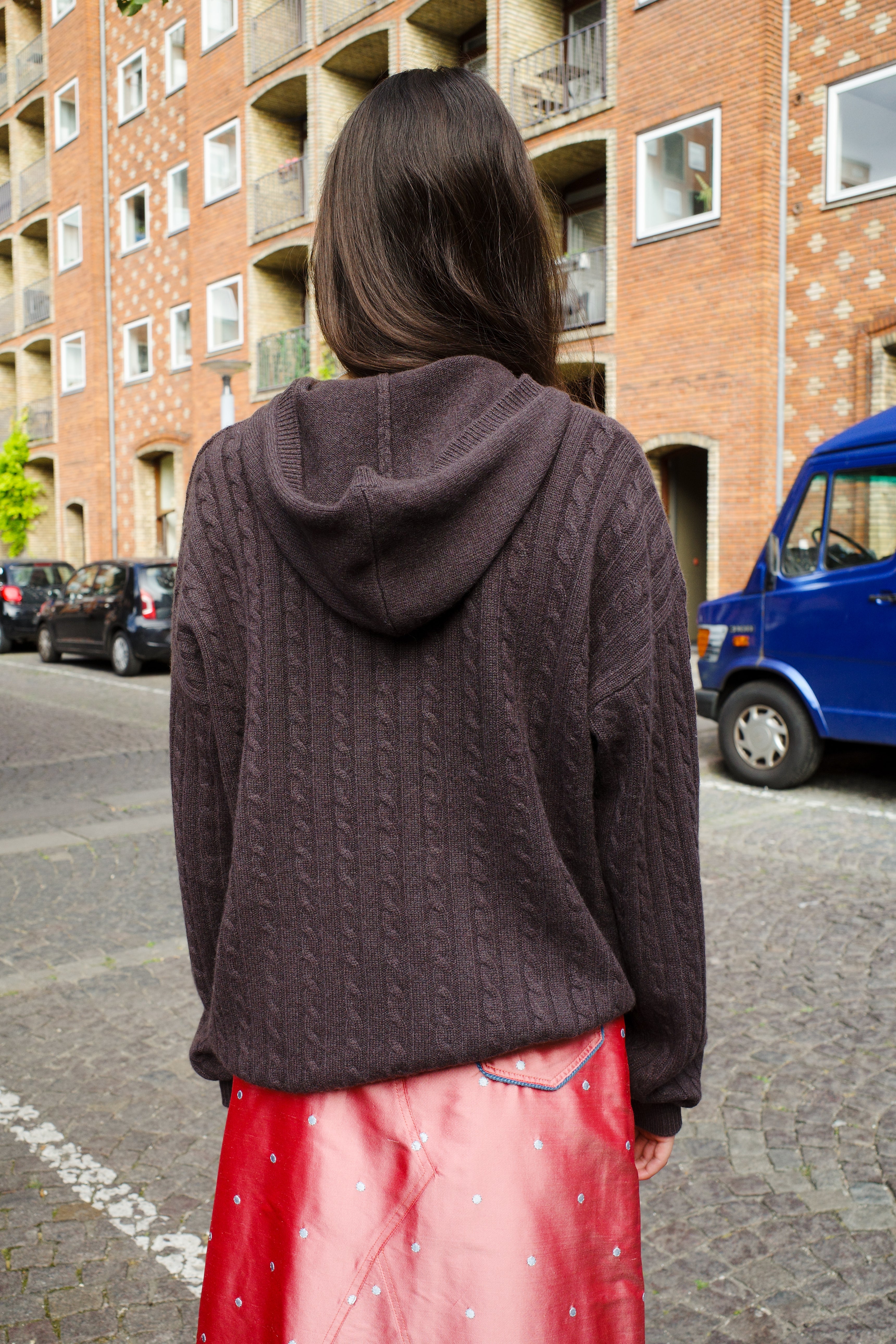 Kimberly Cable Hoodie Cashmere Brown