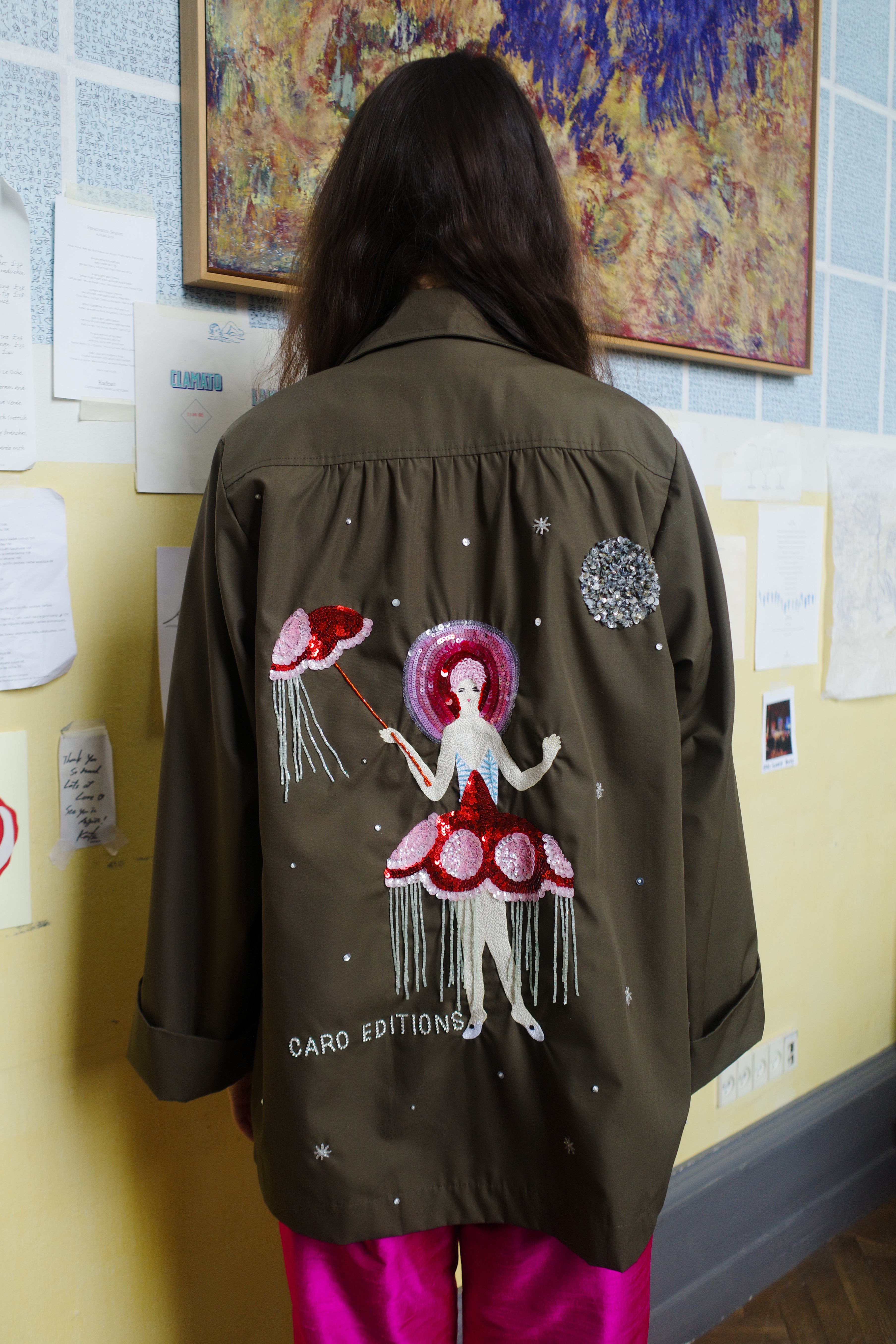 SHORT ANNA COAT COTTON OLIVE - LADY