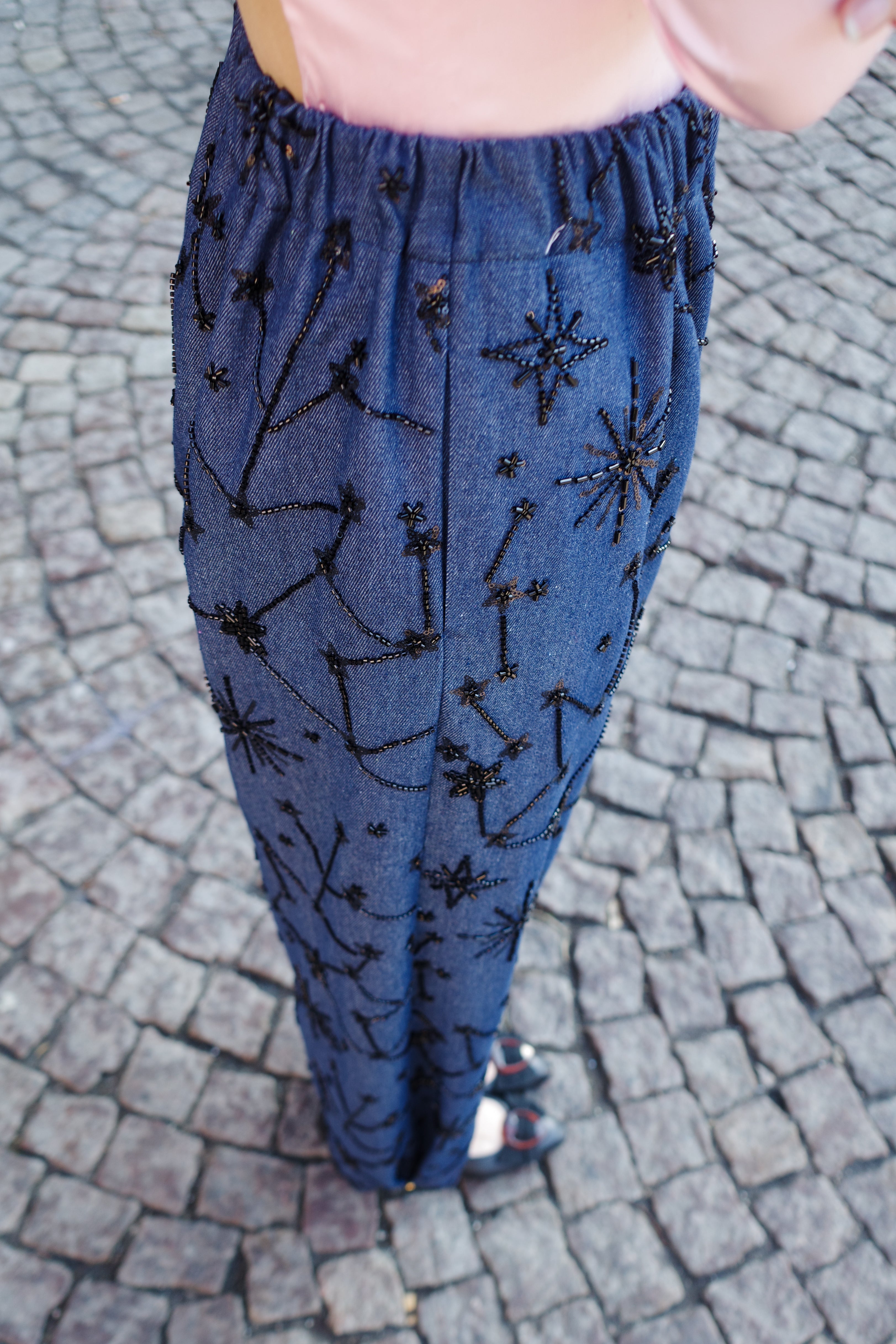 Coco pants - Denim sequins