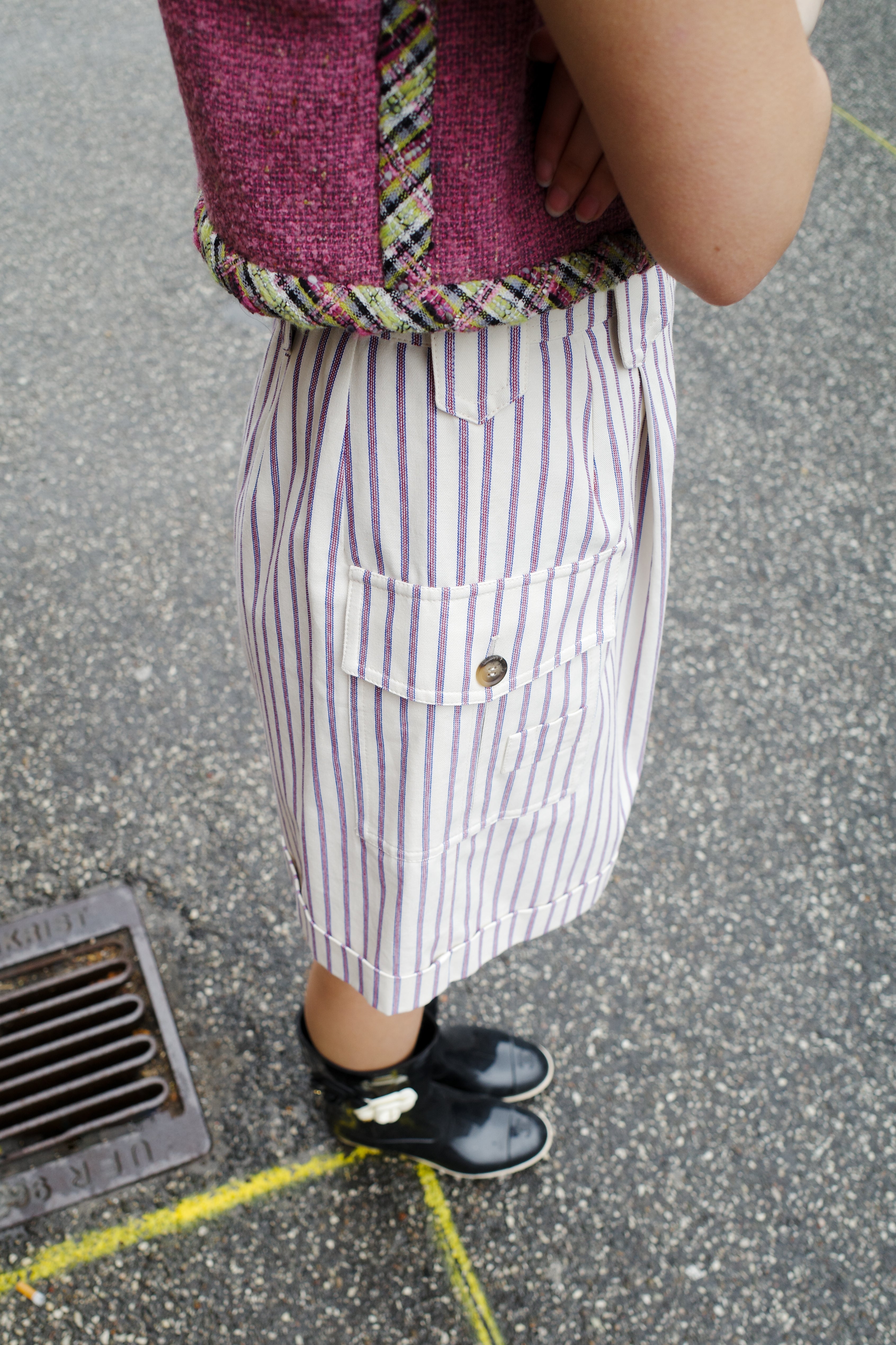 Beatrice Shorts - canvas stripes