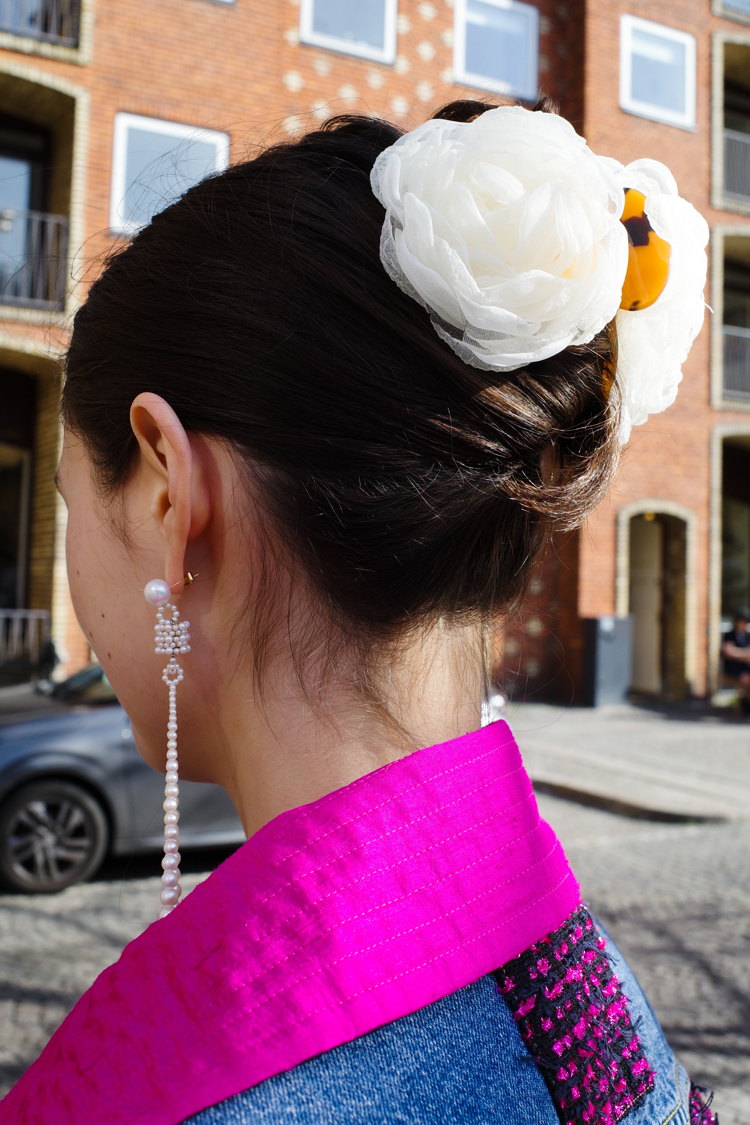 Tulle Rosie Hair Clip - Cream Yellow
