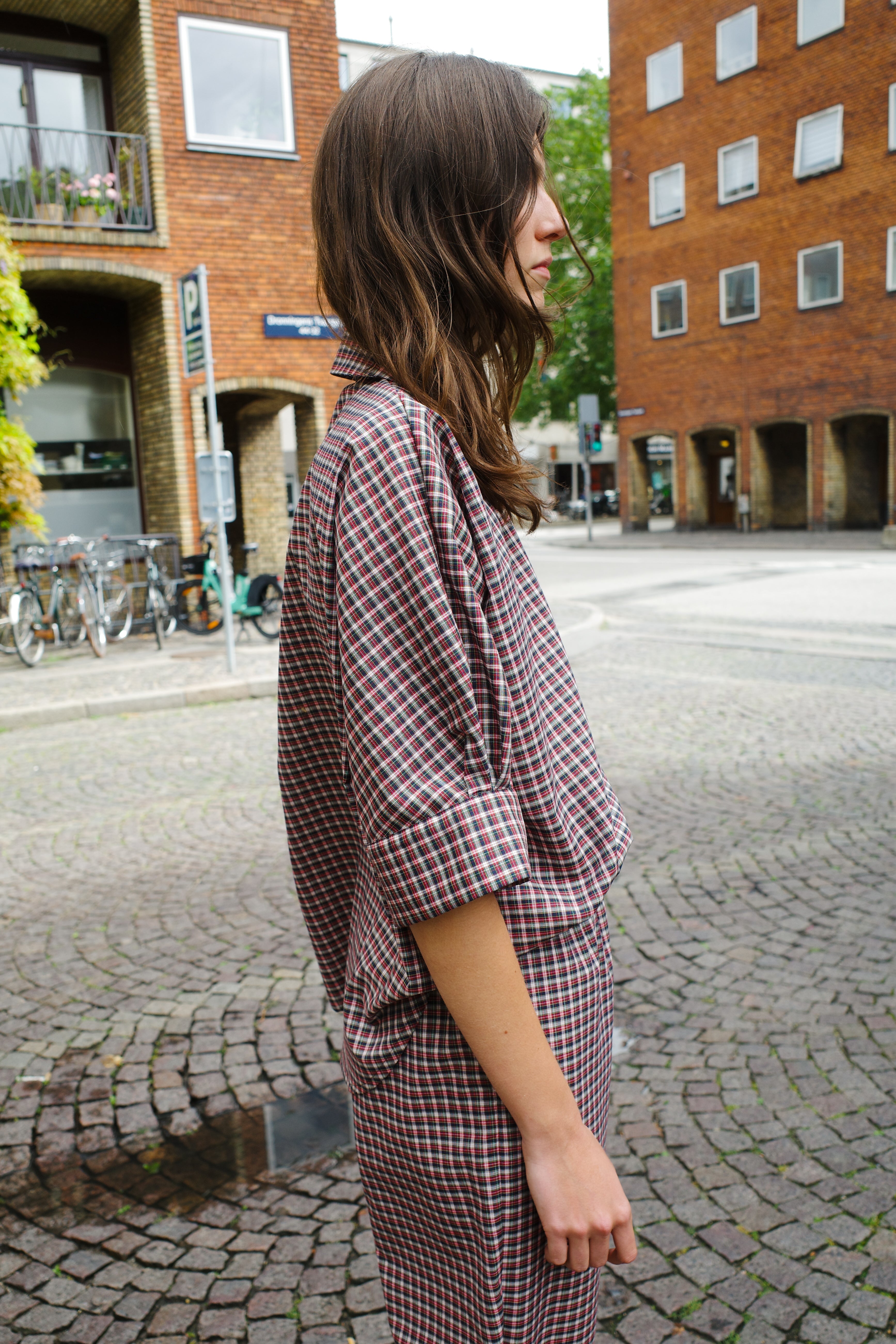 Lisbeth Blouse Cotton Black/Red Check