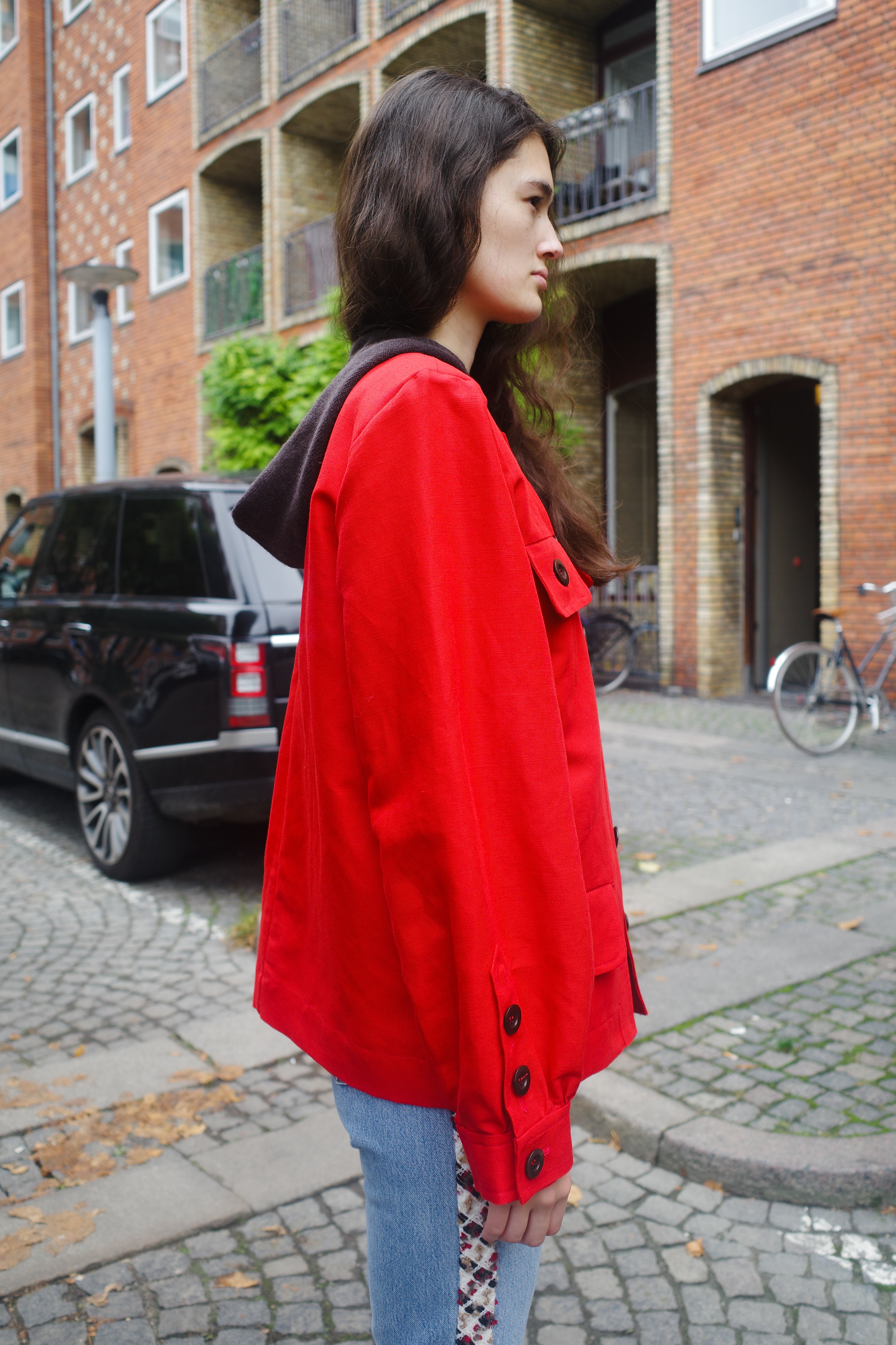 Iggy Jacket Linen Red