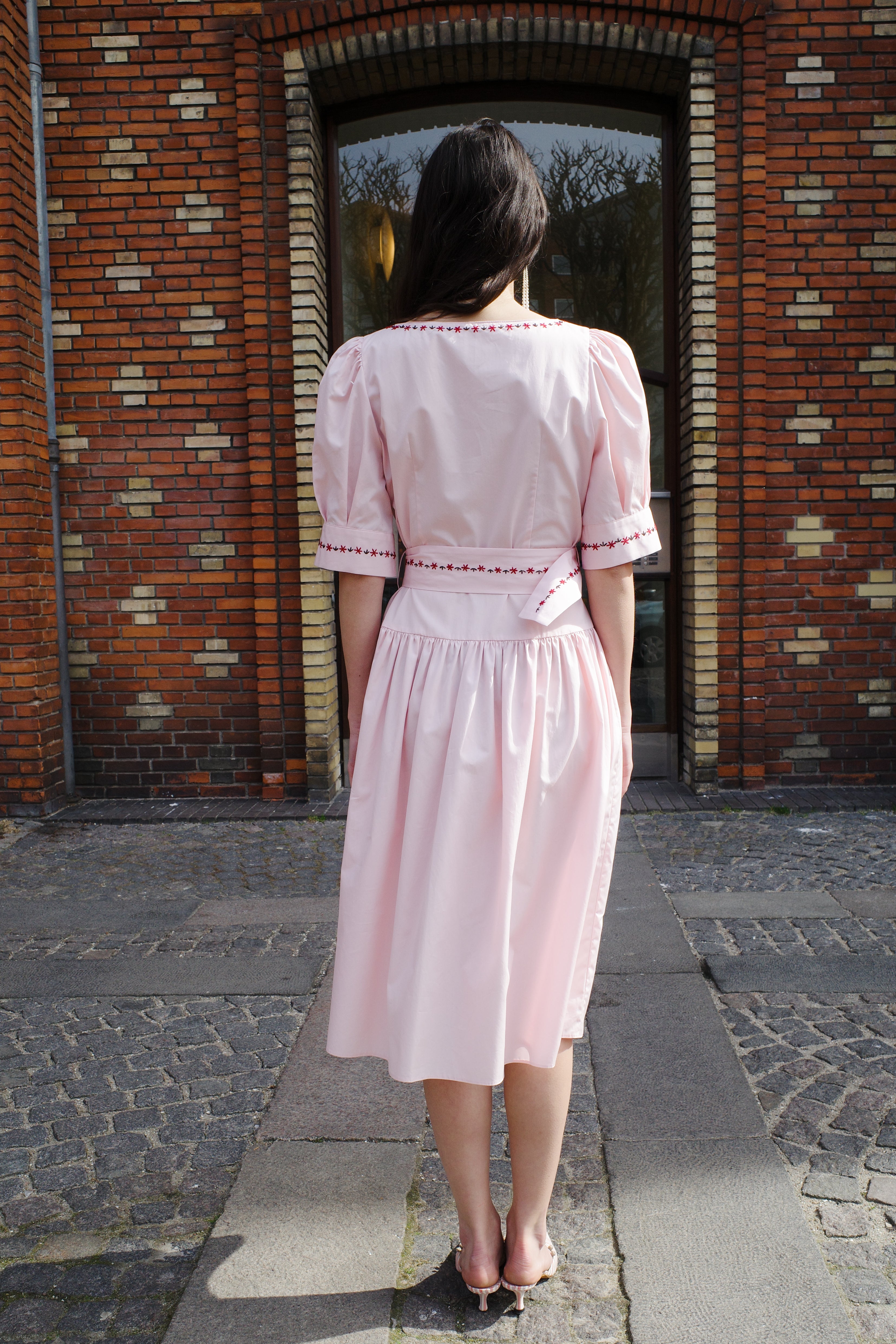 Bjørg Dress - Cotton Poplin - Pale Pink