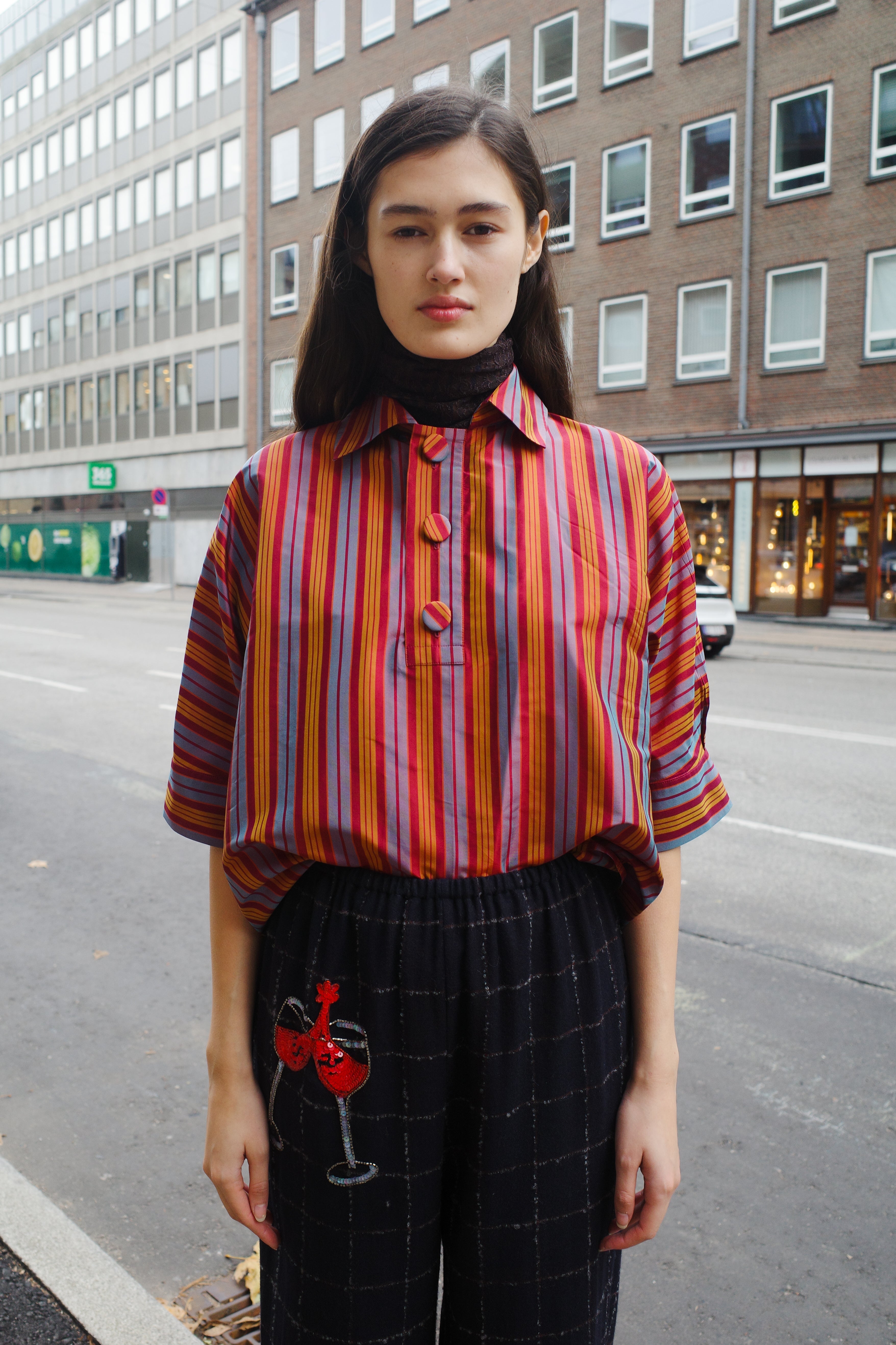 Lisbeth Blouse Striped silk