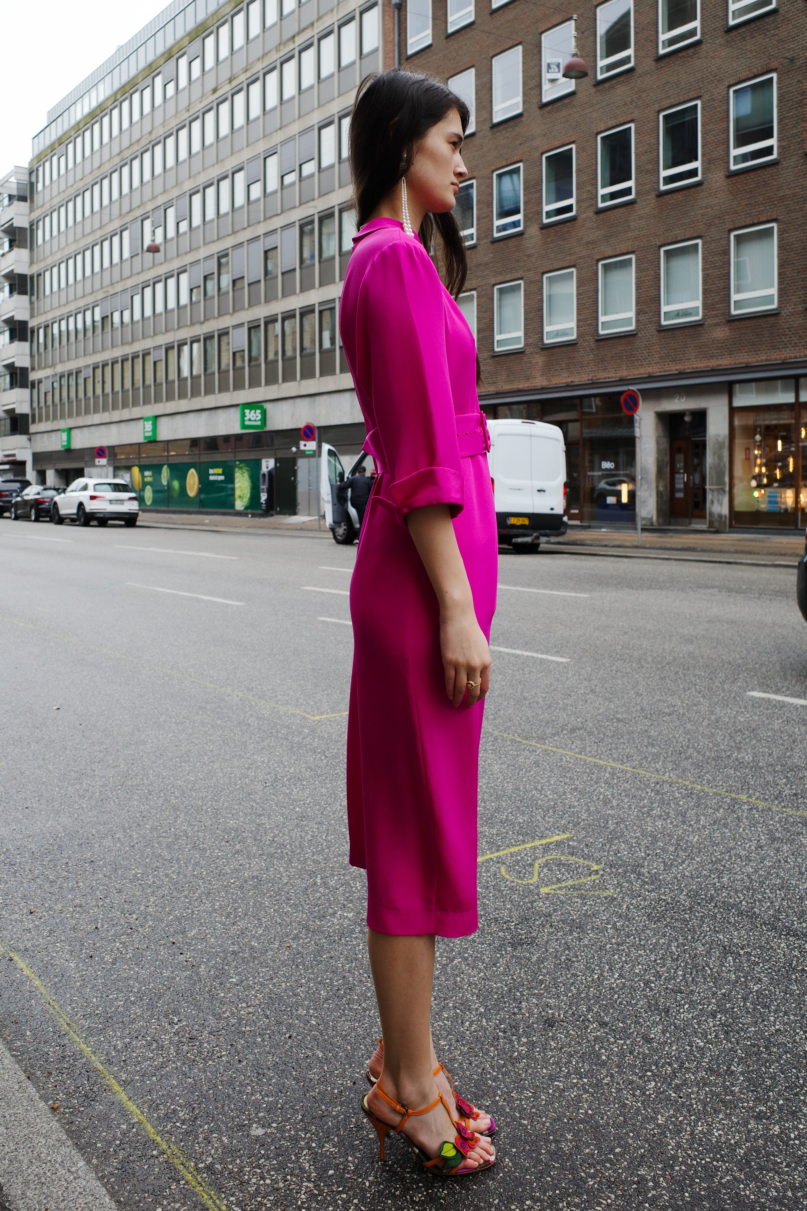 One of a kind dress  - pink silk