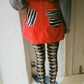 Upcycled Corduroy skirt - Dark Brown Zebra