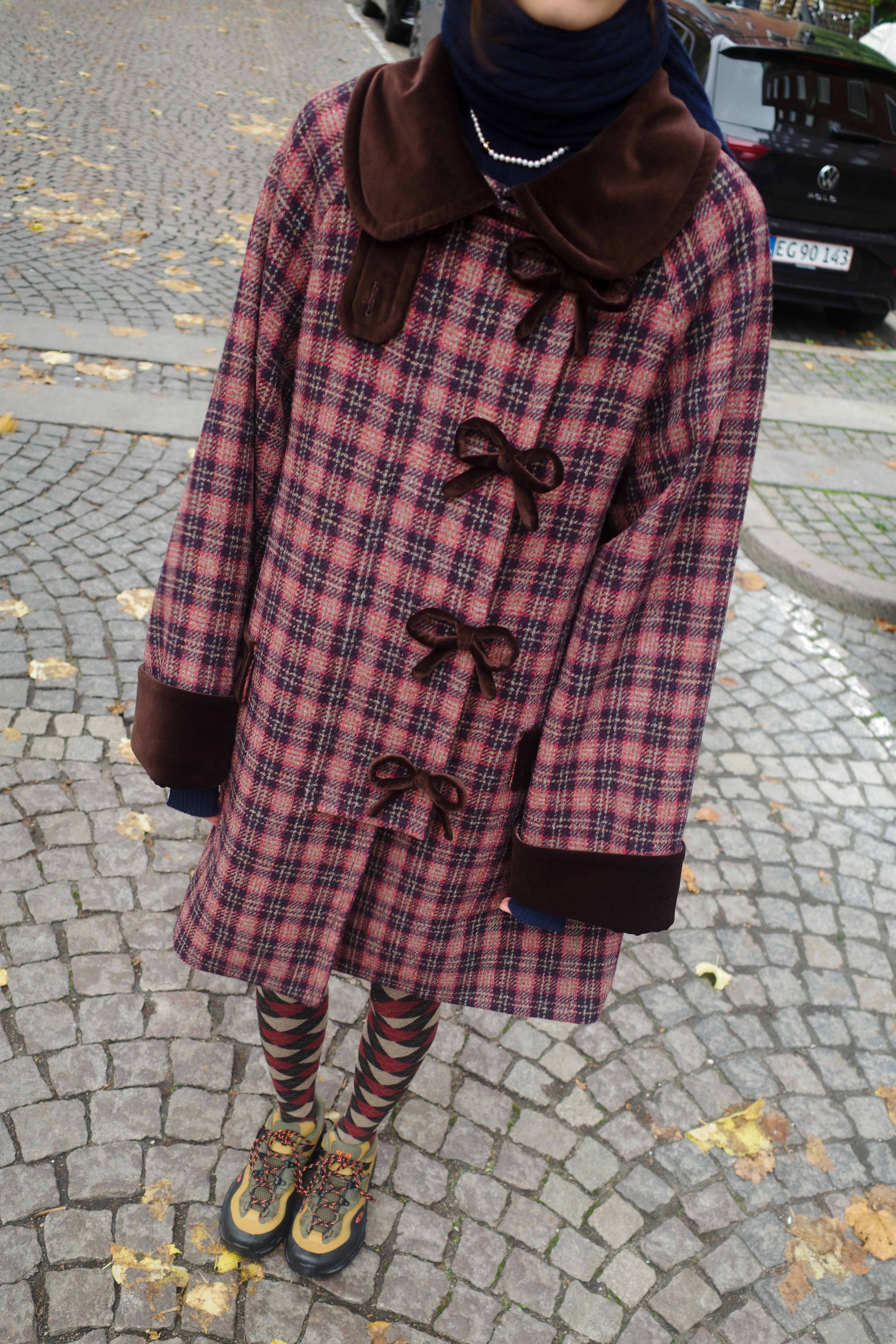 Thea Coat Harris Tweed Rose Check