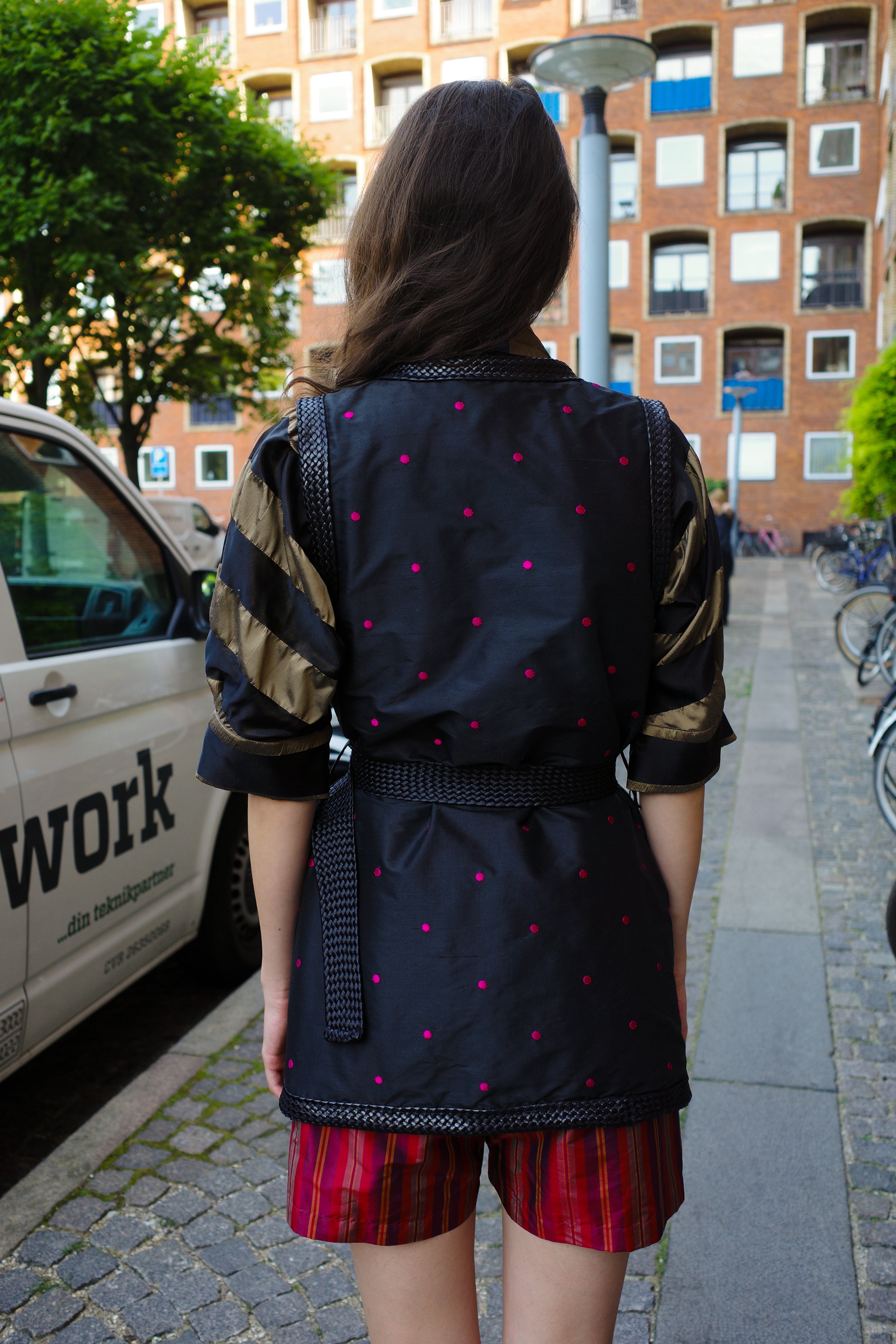Cleo Black Silk Vest