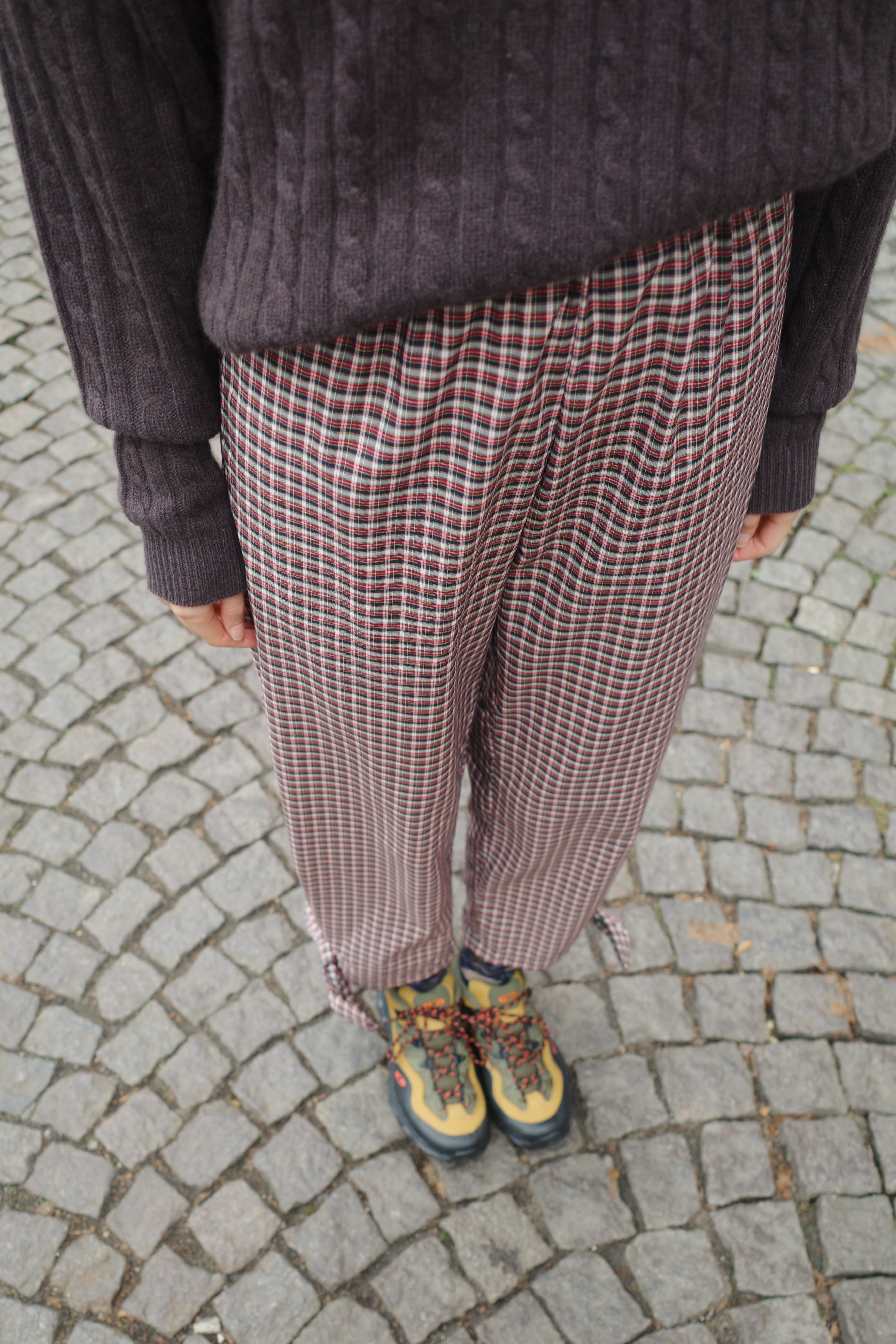 Coco Pants w. Bows Cotton Brown / Red