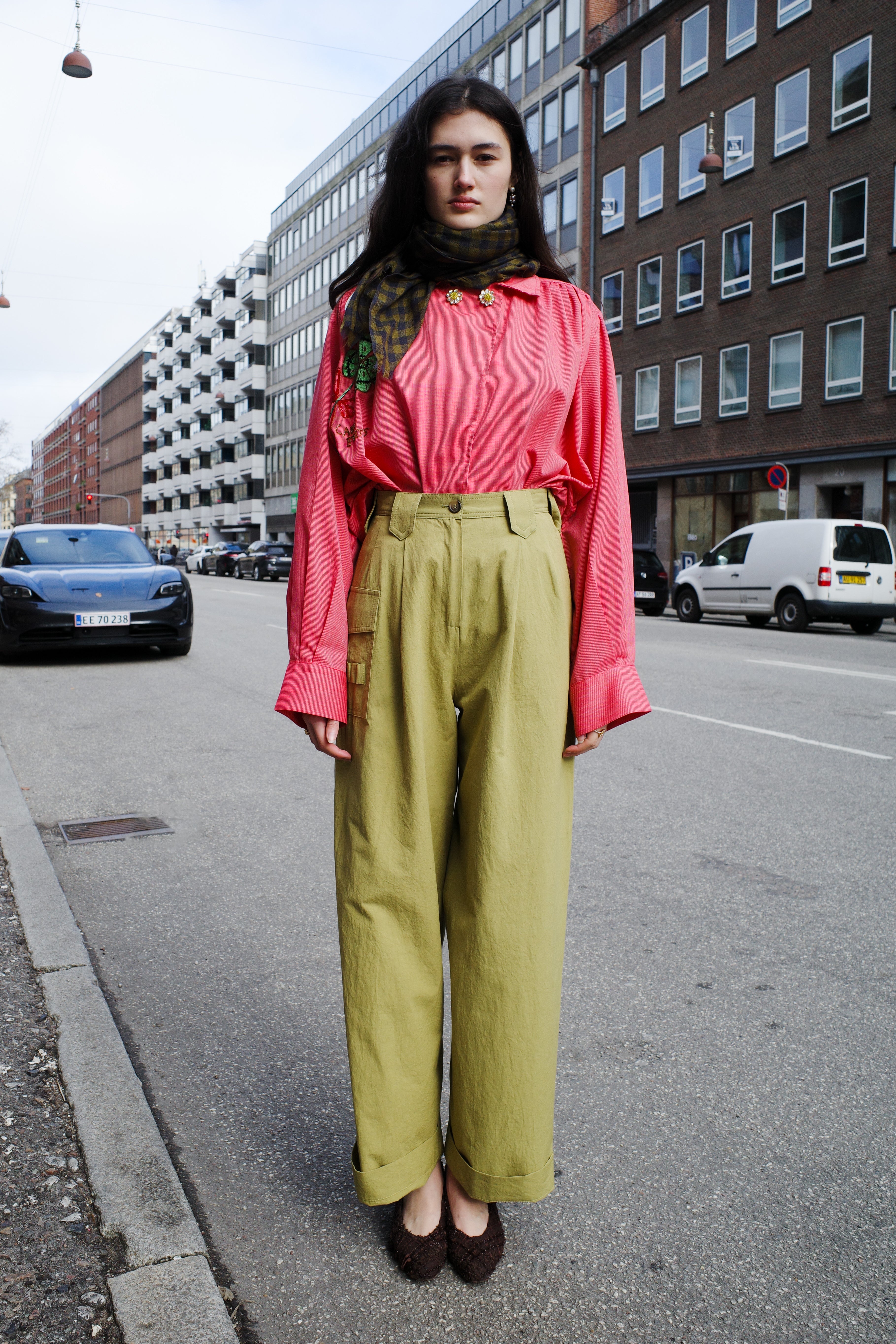 Beatrice Pants - Bright Olive