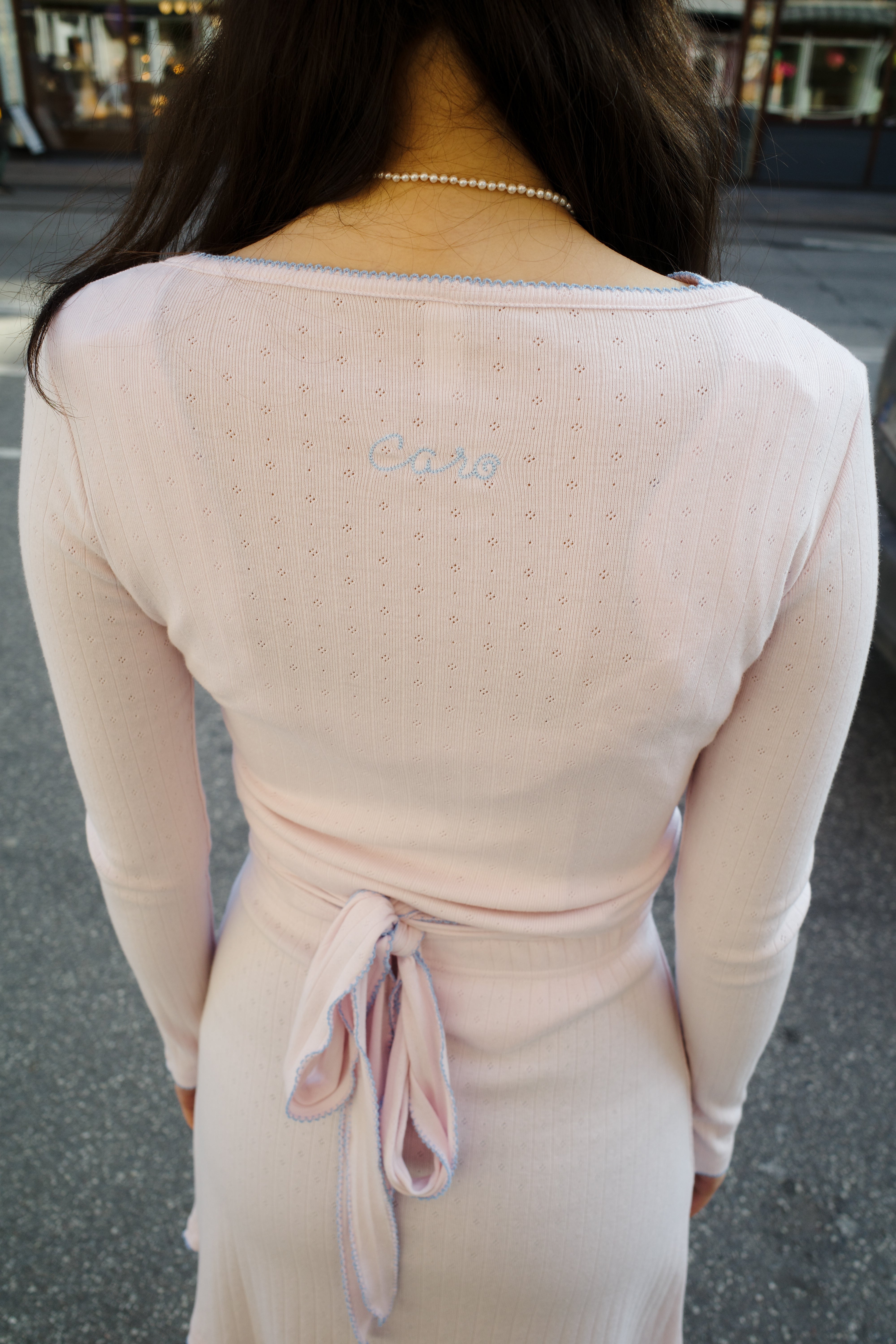 Caro Wrap Top - Pale Pink