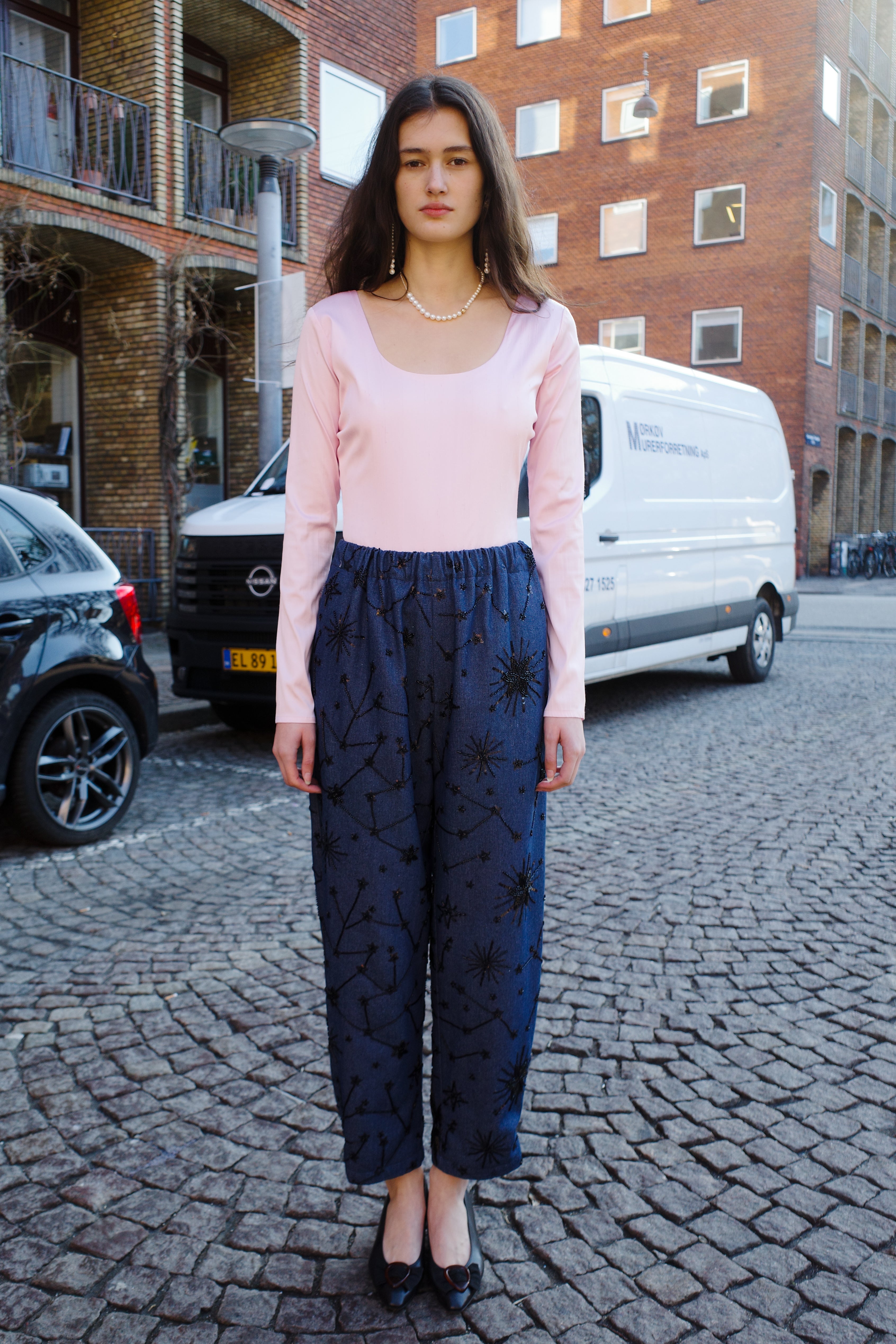 Coco pants - Denim sequins