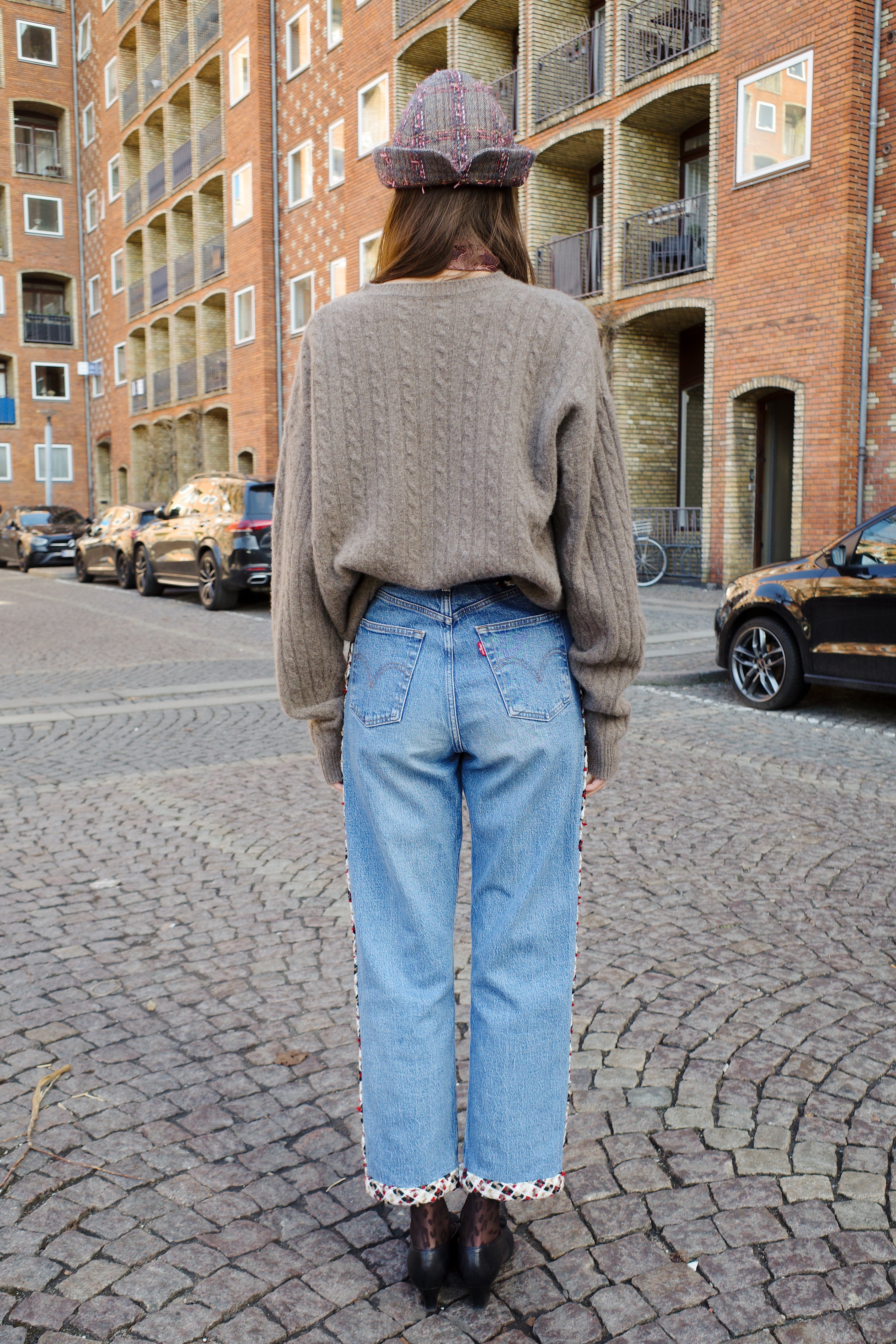 Upcycled denim jeans -  One of a kind