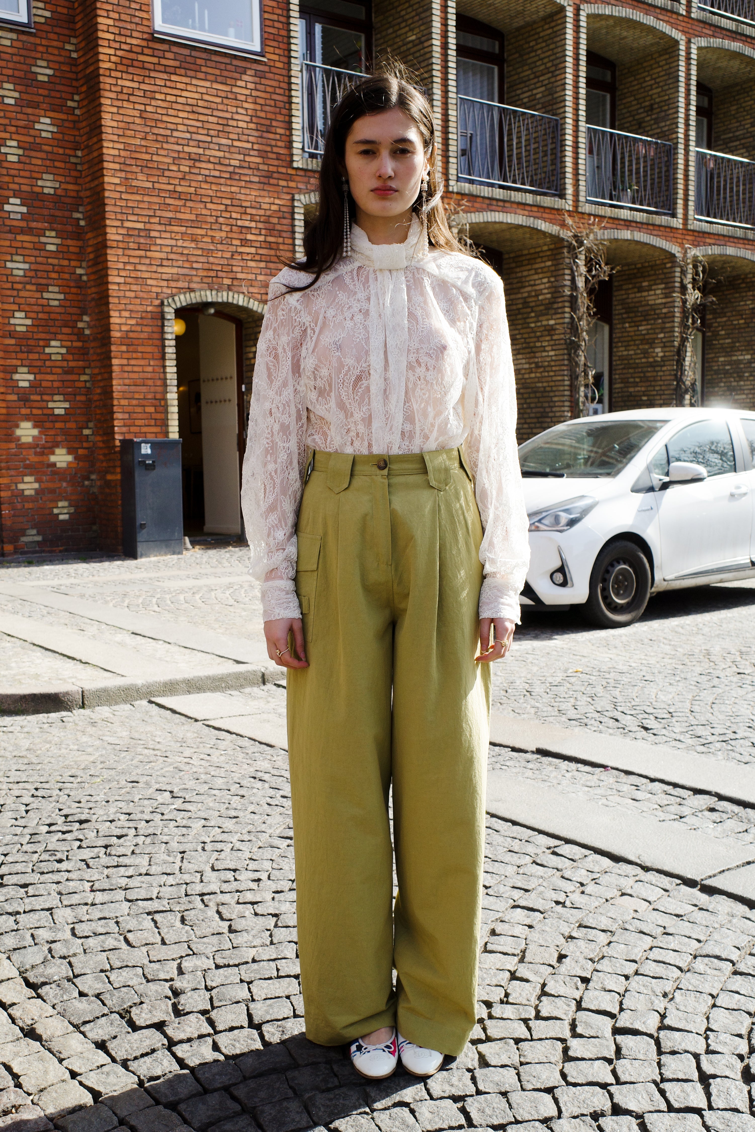 Beatrice Pants - Bright Olive
