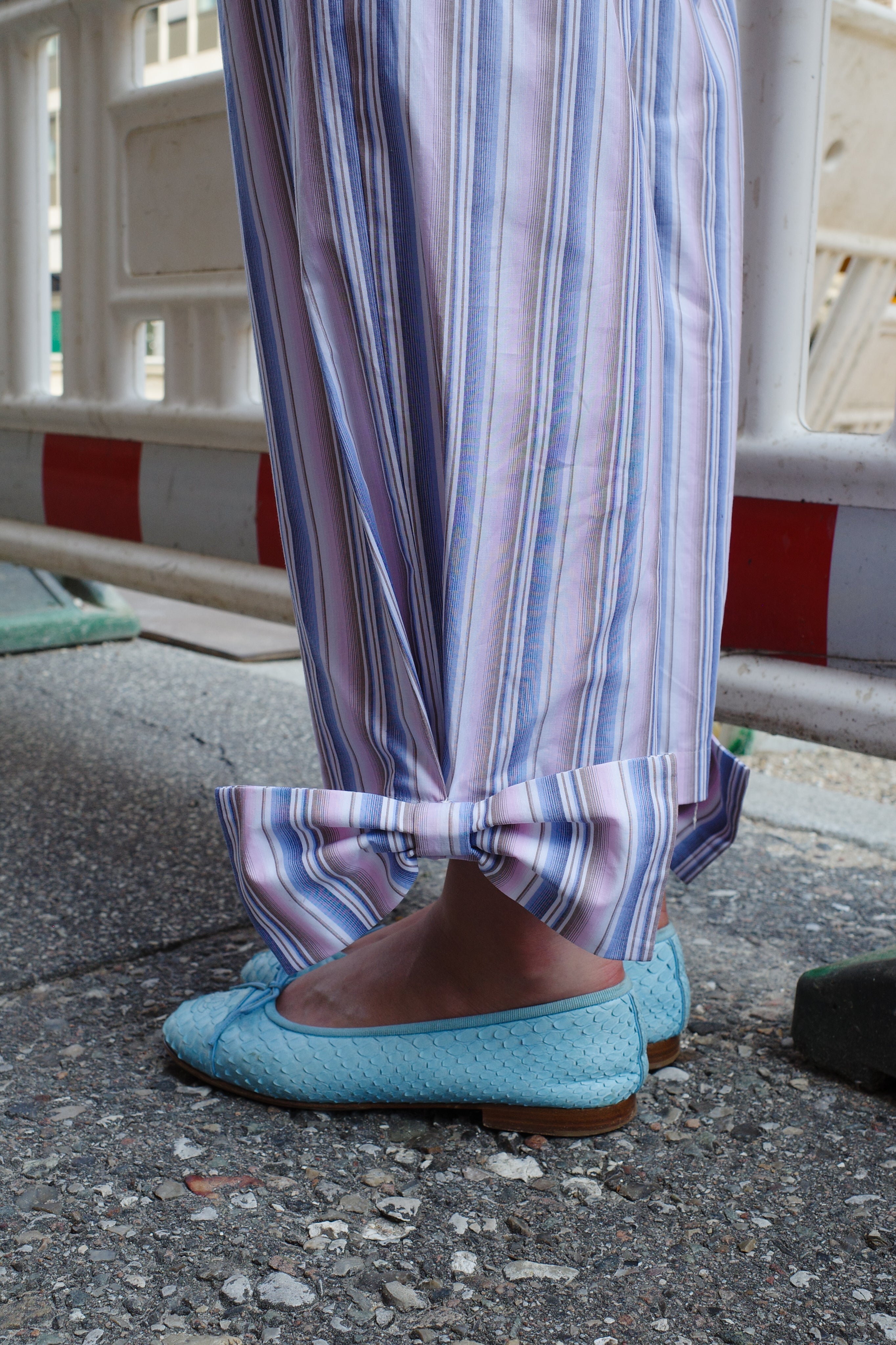 Coco Pants stripe cotton poplin