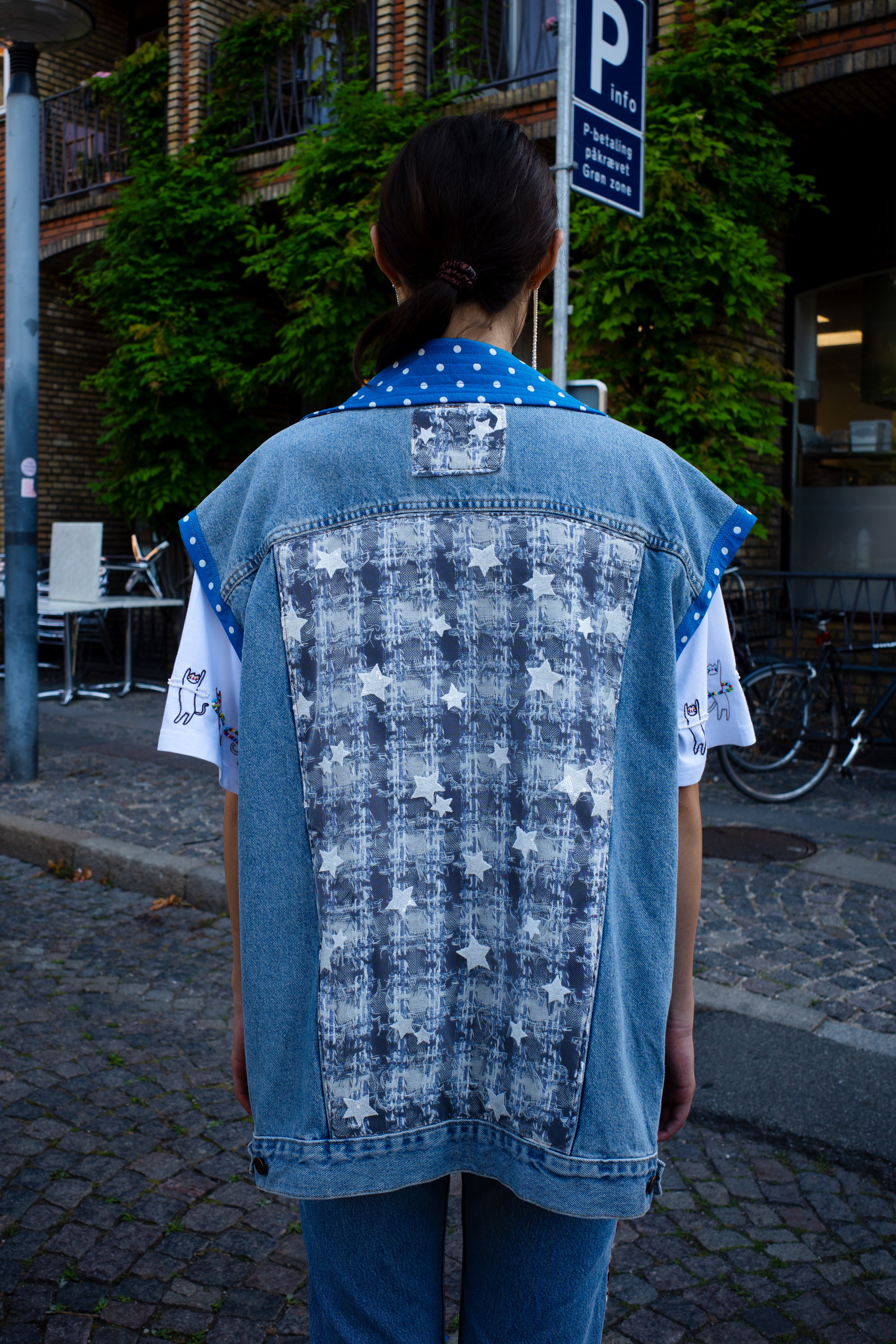 Upcycled Denim vest - One of a kind