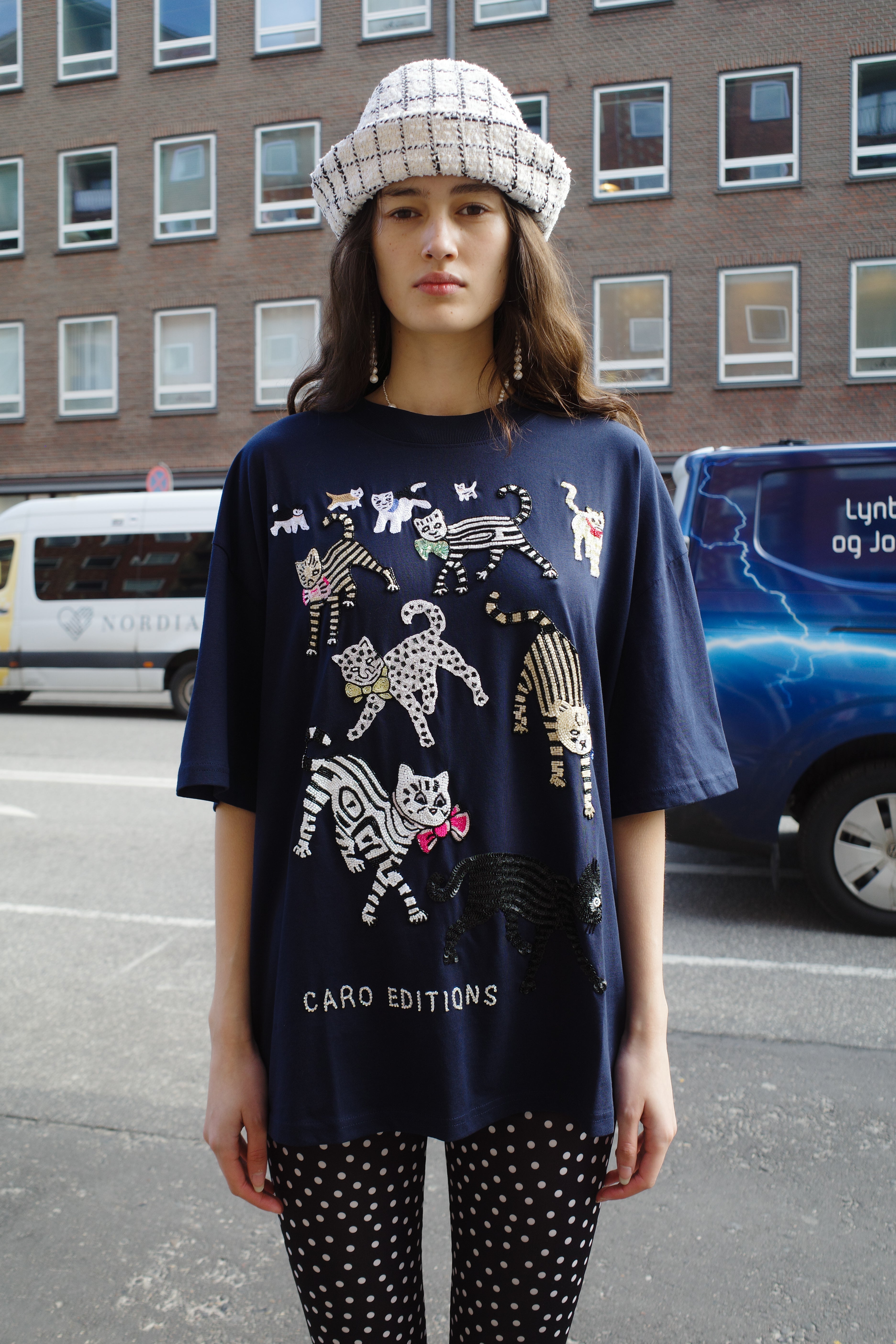 FREDDIE T-SHIRT COTTON NAVY - CATS