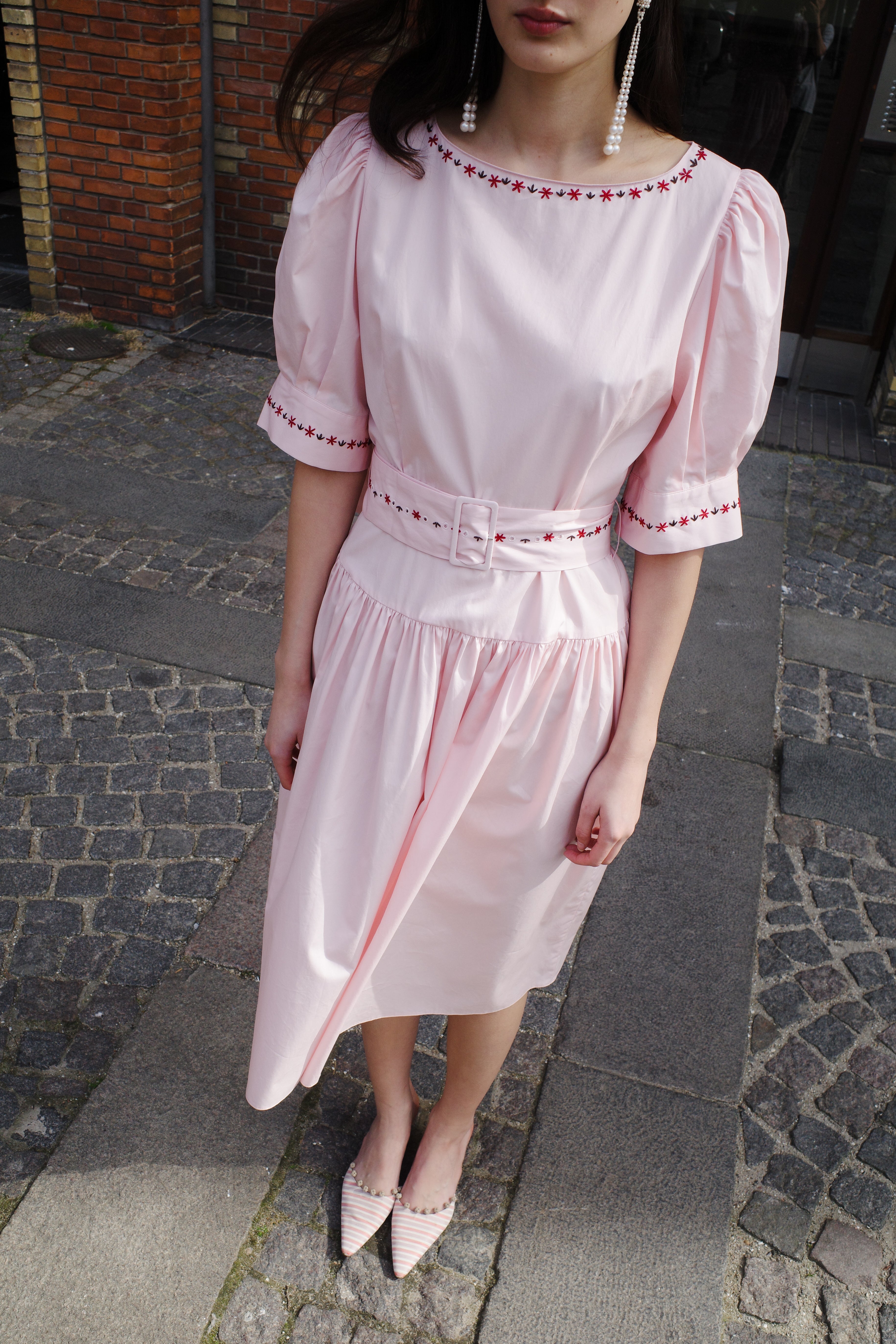 Bjørg Dress - Cotton Poplin - Pale Pink
