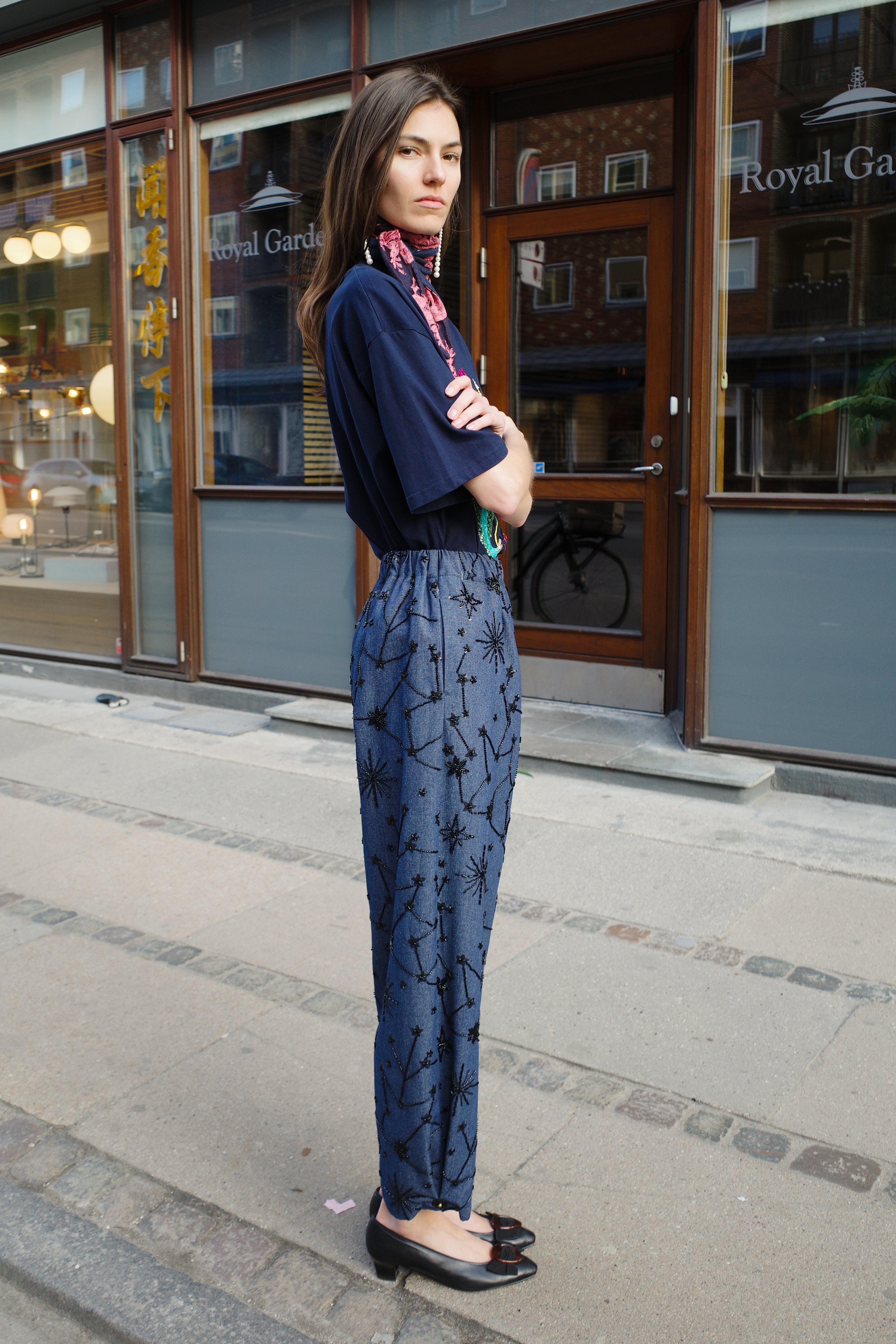 Coco pants - Denim sequins